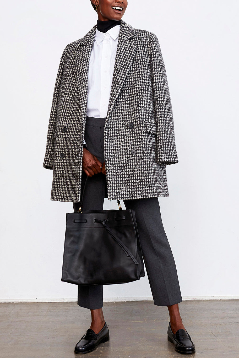 PANDI - Manteau court en laine vierge Faume - seconde main