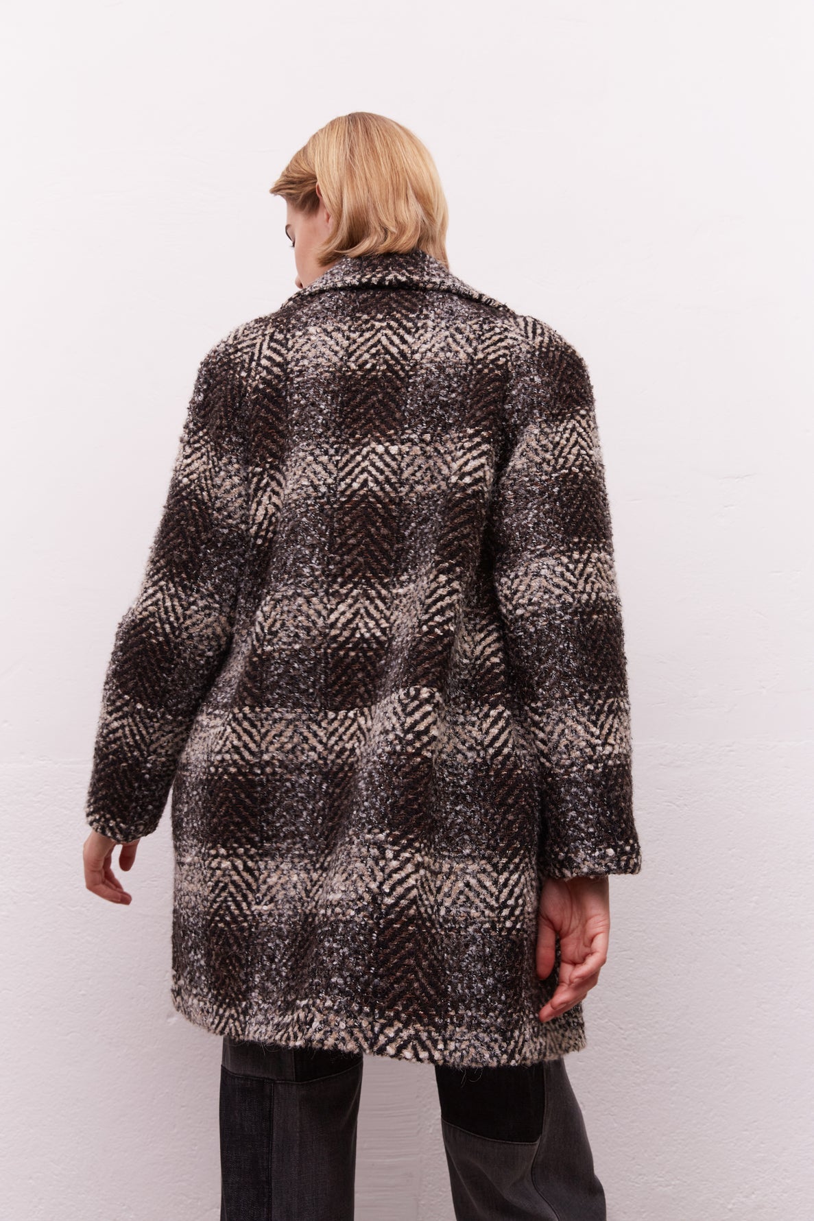 Manteau oversize en tweed - SIANA Faume - seconde main