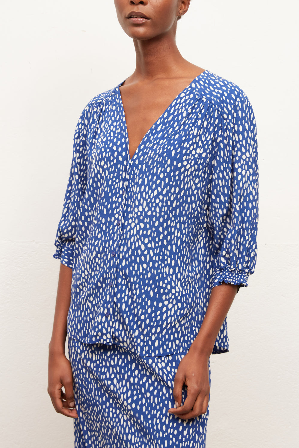 NOELAN - Blouse fluide à pois Faume - seconde main