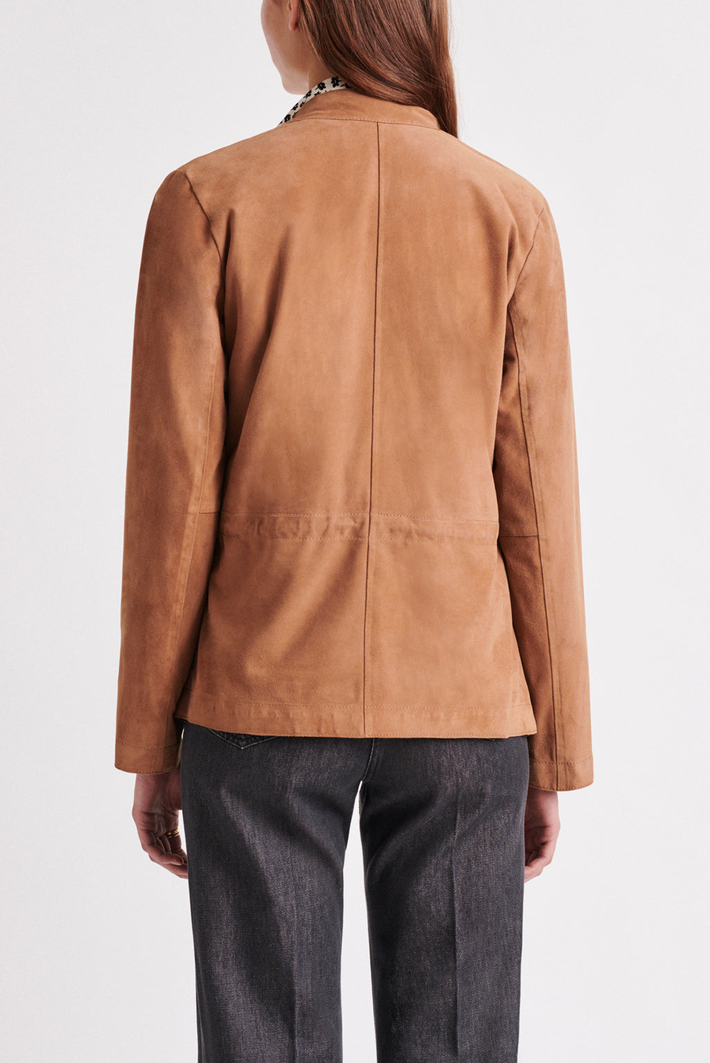 GAETANA - Veste en chèvre velours à pointes libres Faume - seconde main
