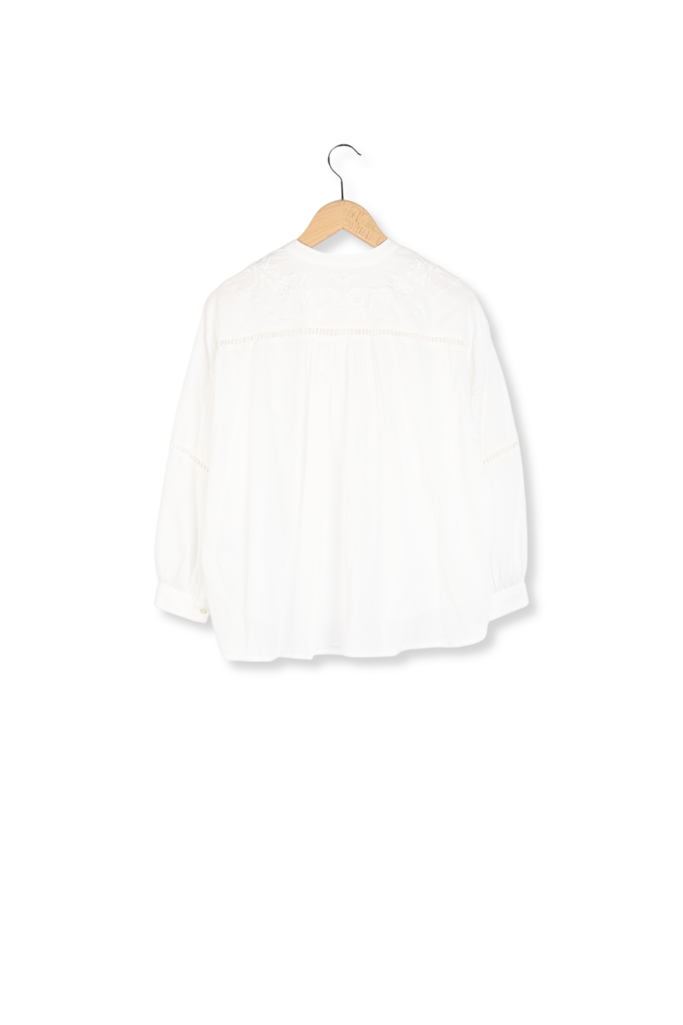 Chemise brodée en voile de coton - UCILLE Faume - seconde main