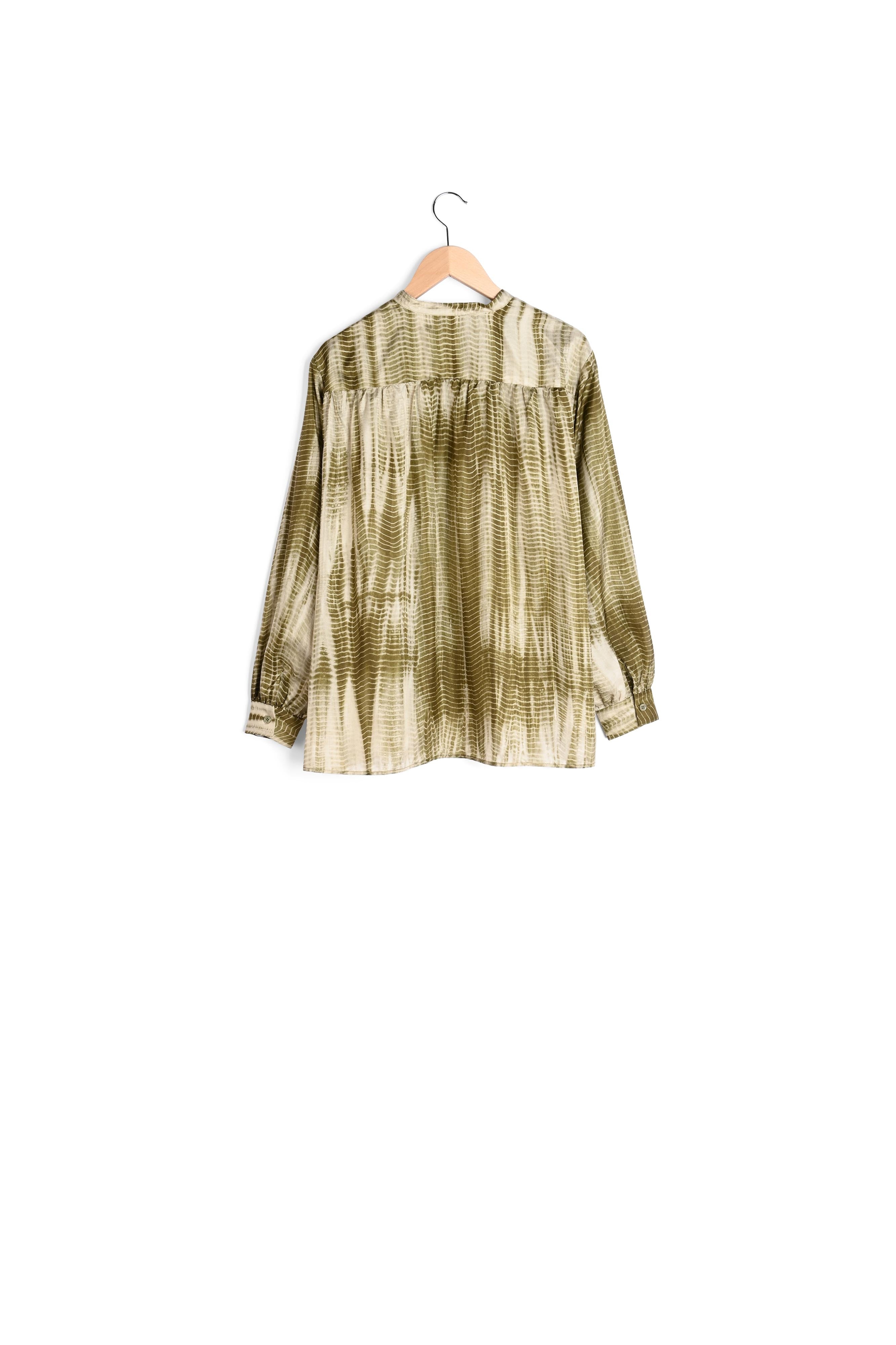 NAIM - Blouse en soie Tie and Dye Faume - seconde main