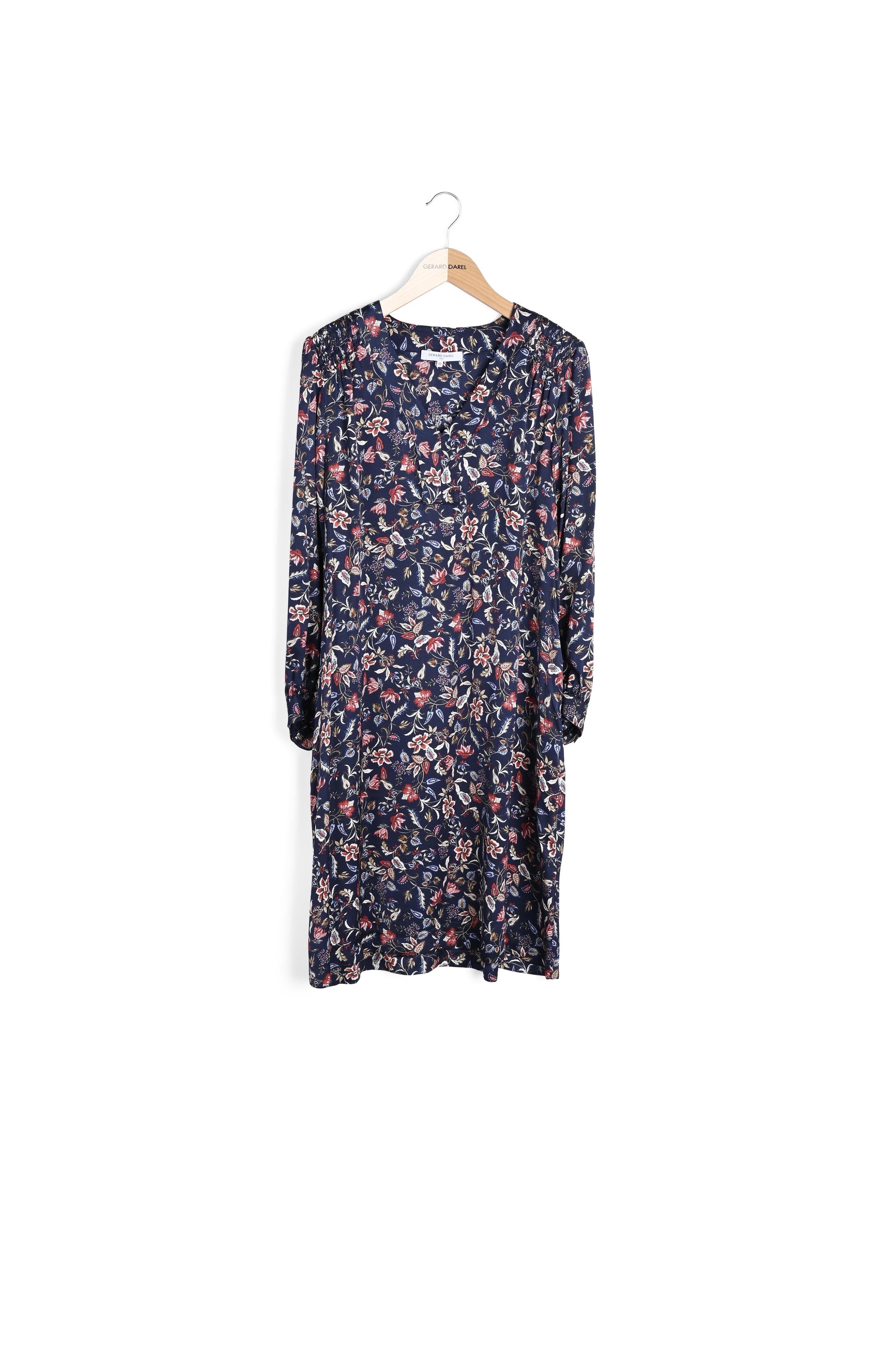 Robe courte et droite imprimé floral - JEMY Faume - seconde main