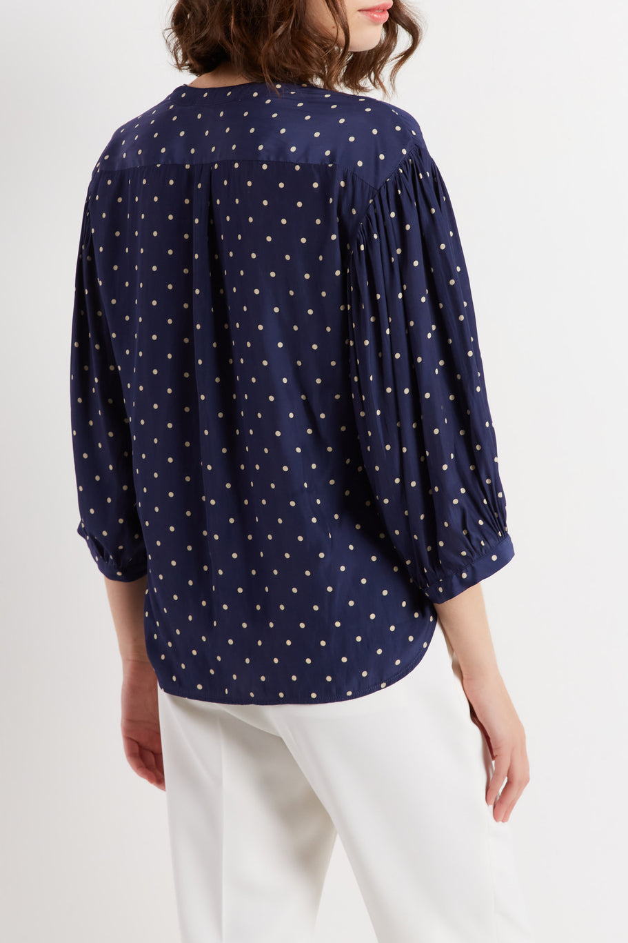 Chemise à pois fluide et satinée - CLOANE Faume - seconde main