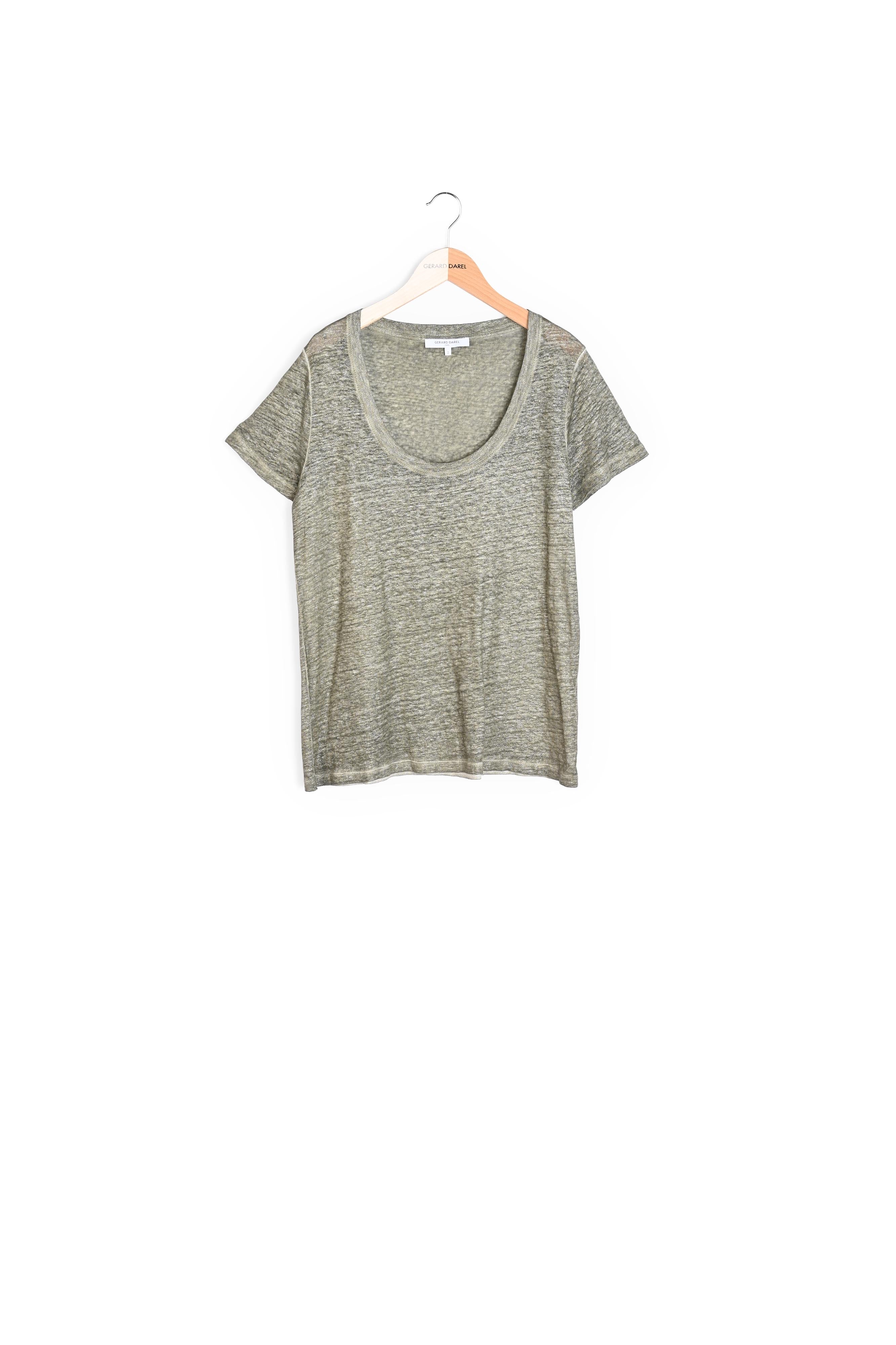 Tee-shirt en lin métallisé - ADILIA Faume - seconde main
