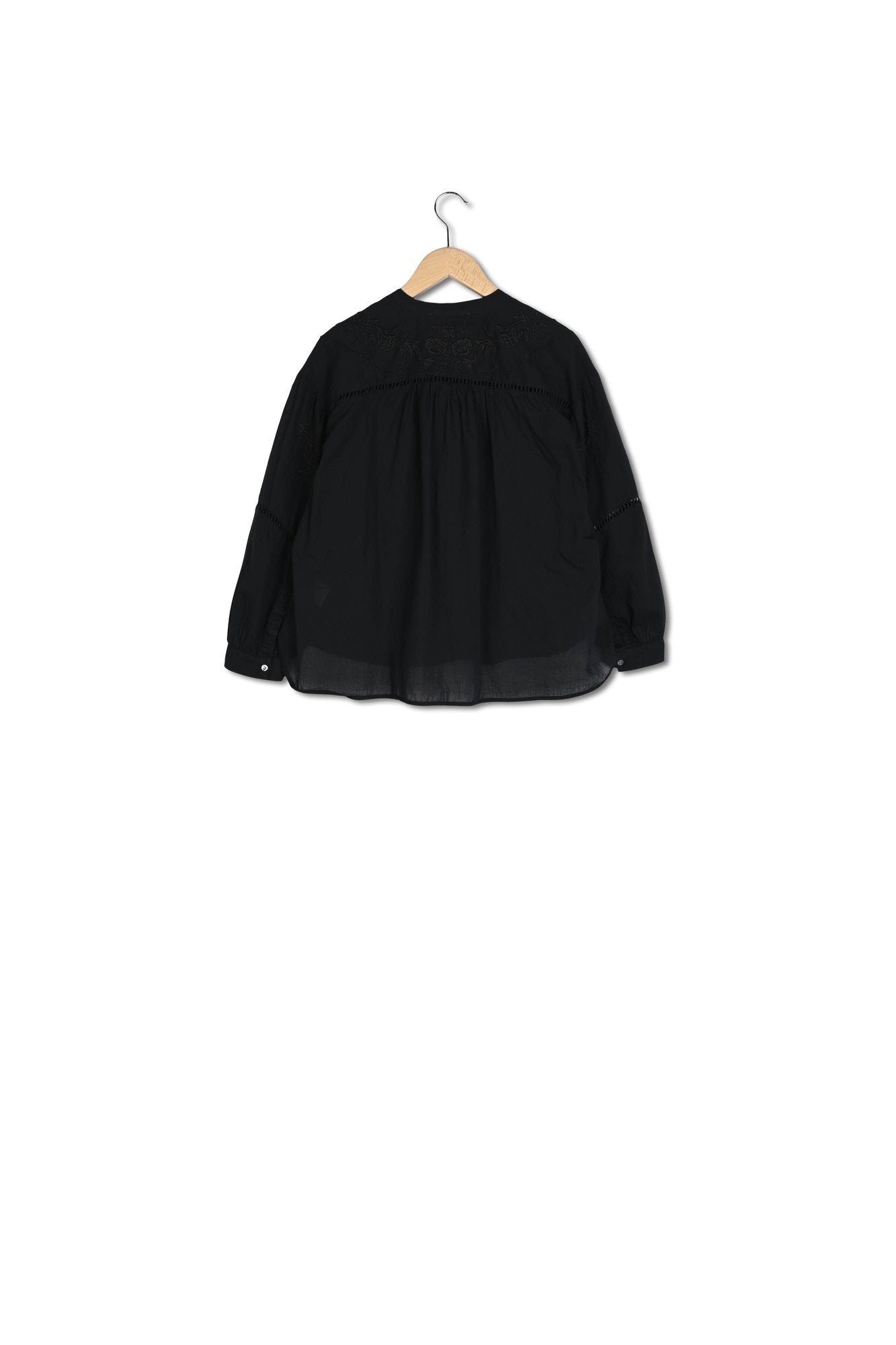 Chemise brodée en voile de coton - UCILLE Faume - seconde main