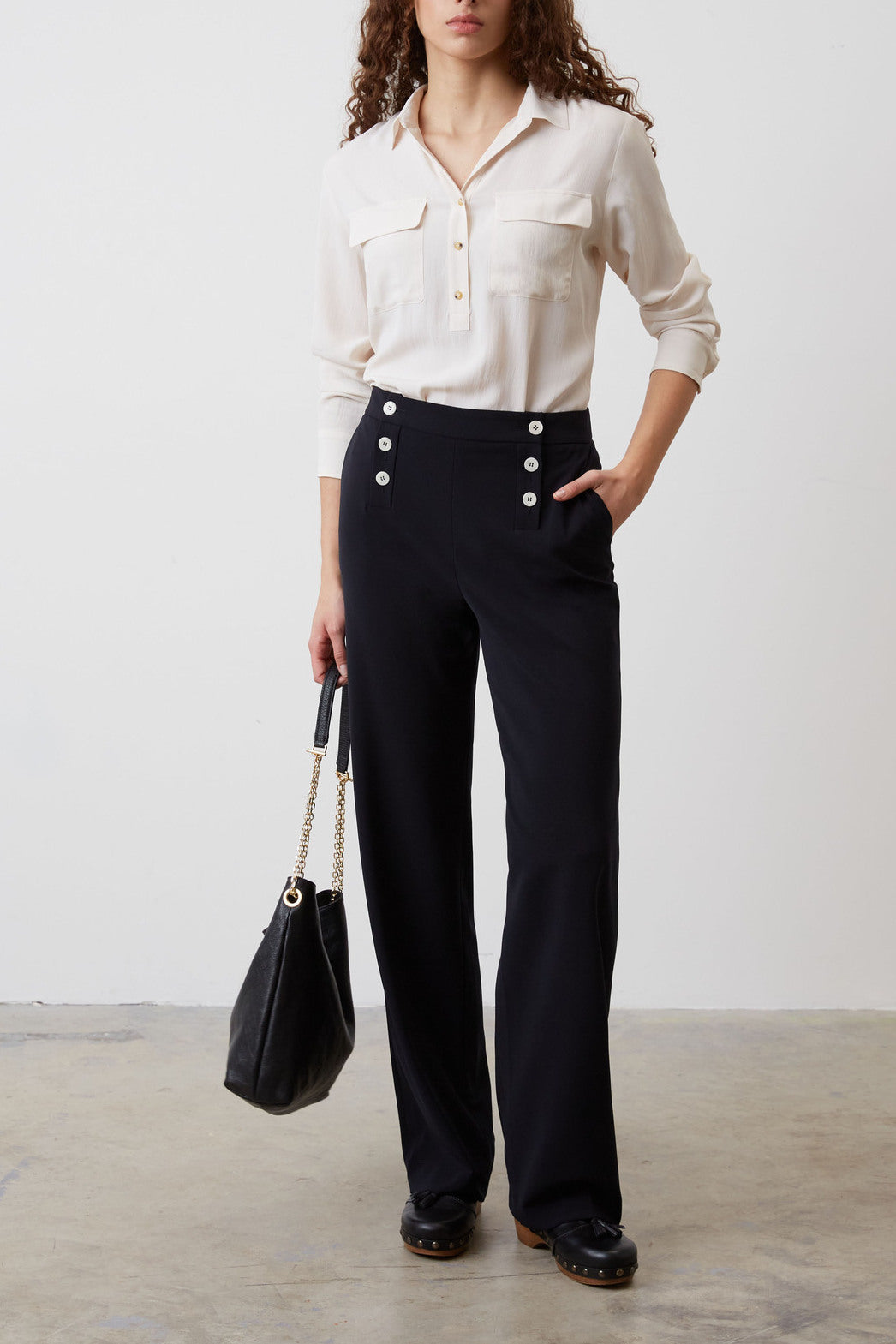 Pantalon large à pont - EDERSON Faume - seconde main