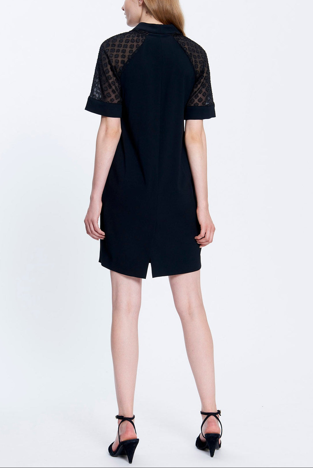 DUNE - Robe en crêpe et jacquard dévoré Faume - seconde main