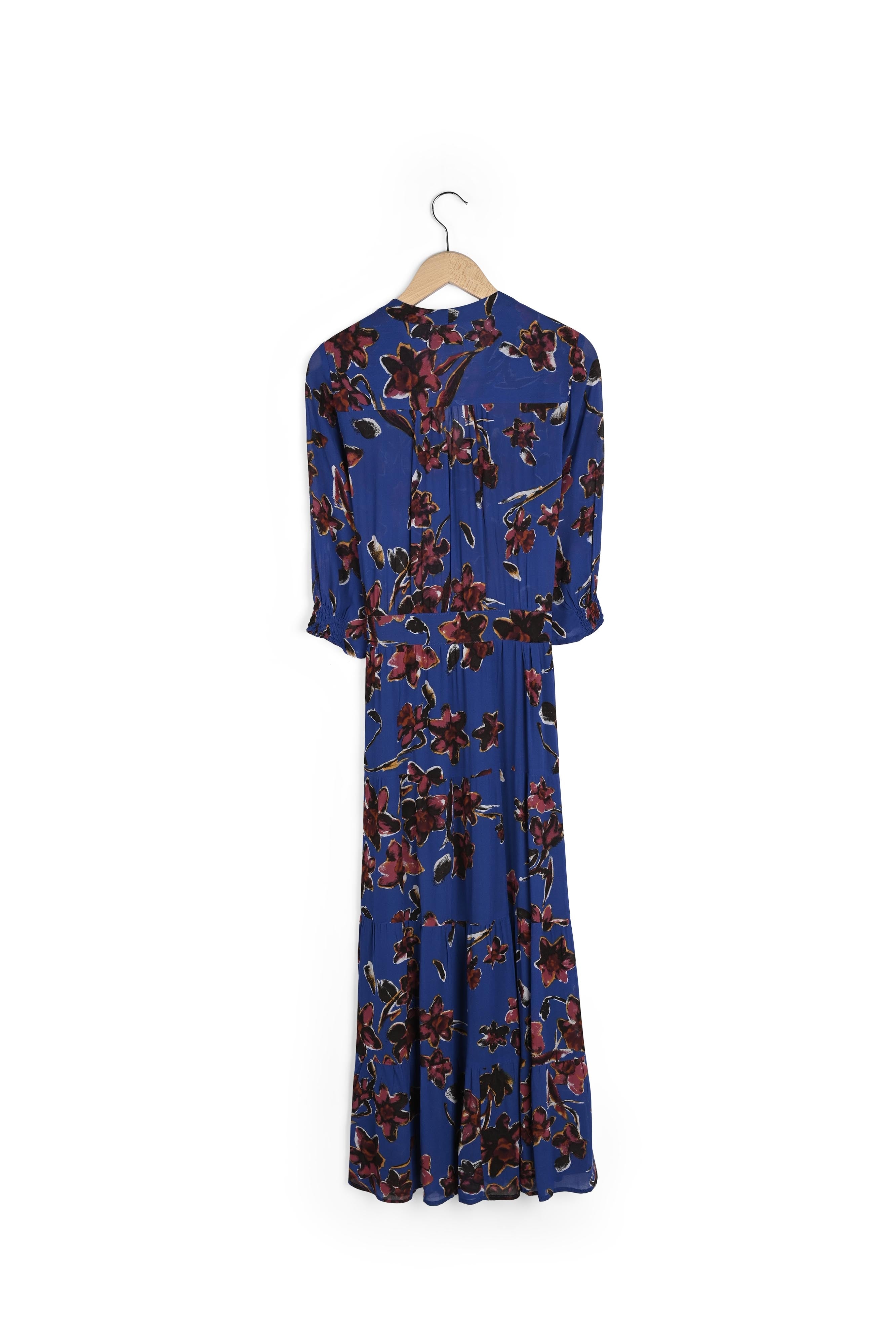 SOLIDEA - Robe longue en mousseline imprimée Faume - seconde main