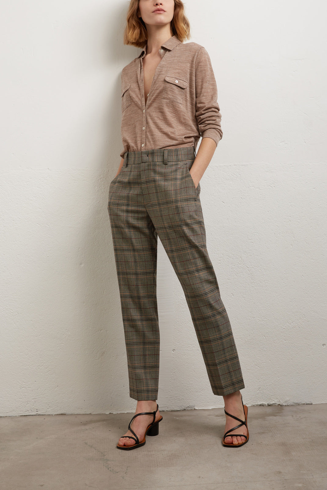 LILLIA - Pantalon 7/8 prince de galles Faume - seconde main