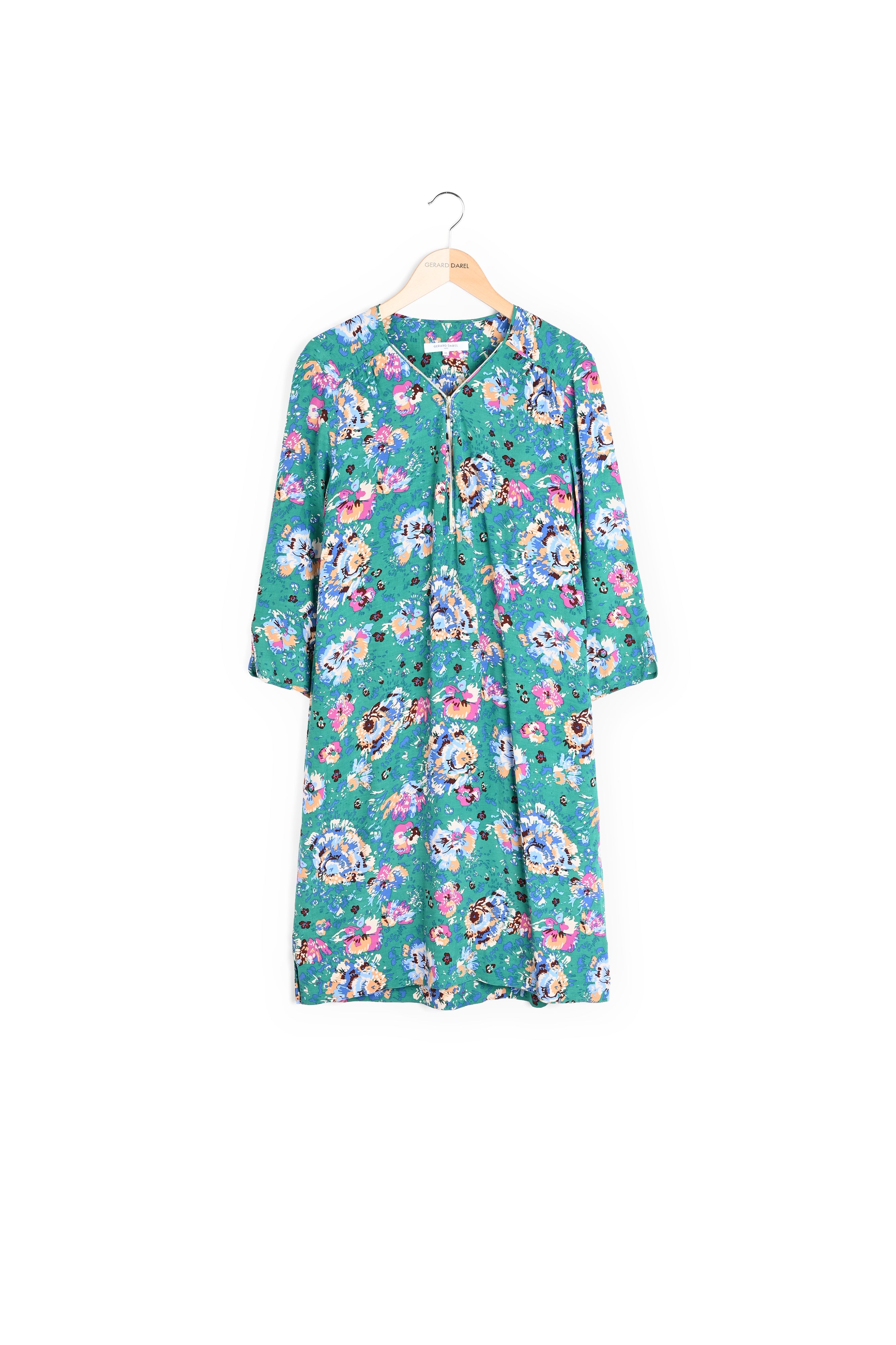 Robe courte à fleurs colorées - JUCE Faume - seconde main