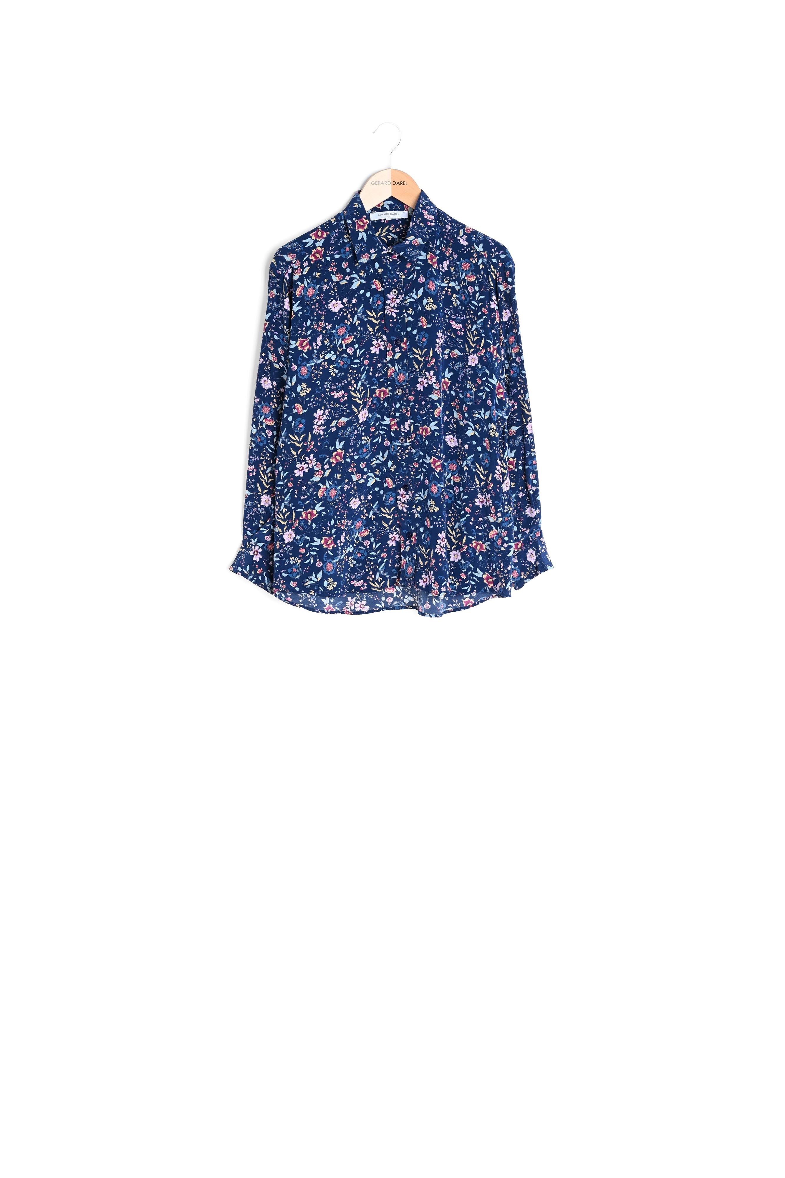 Chemisier en soie à motif floral - CHRISTIAN Faume - seconde main