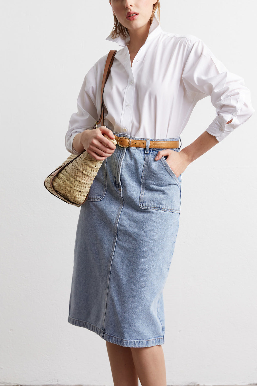 Jupe crayon en jean - Faume - seconde main