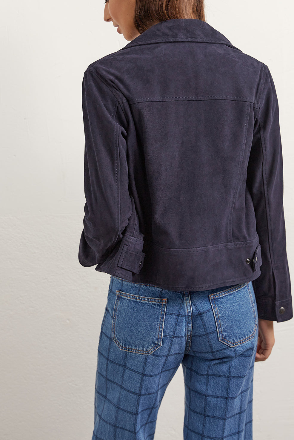 GERMANA - Veste courte en chèvre velours Faume - seconde main