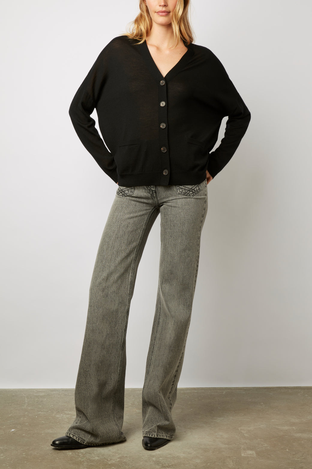 Cardigan fin en laine mérinos - LITZY Faume - seconde main