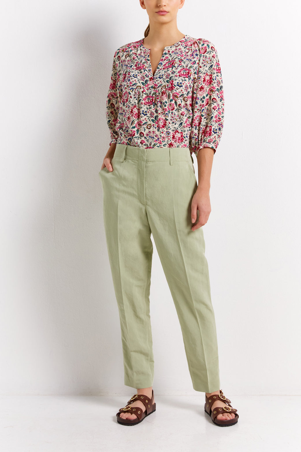 Pantalon en lin mélangé - ELYESSE Faume - seconde main