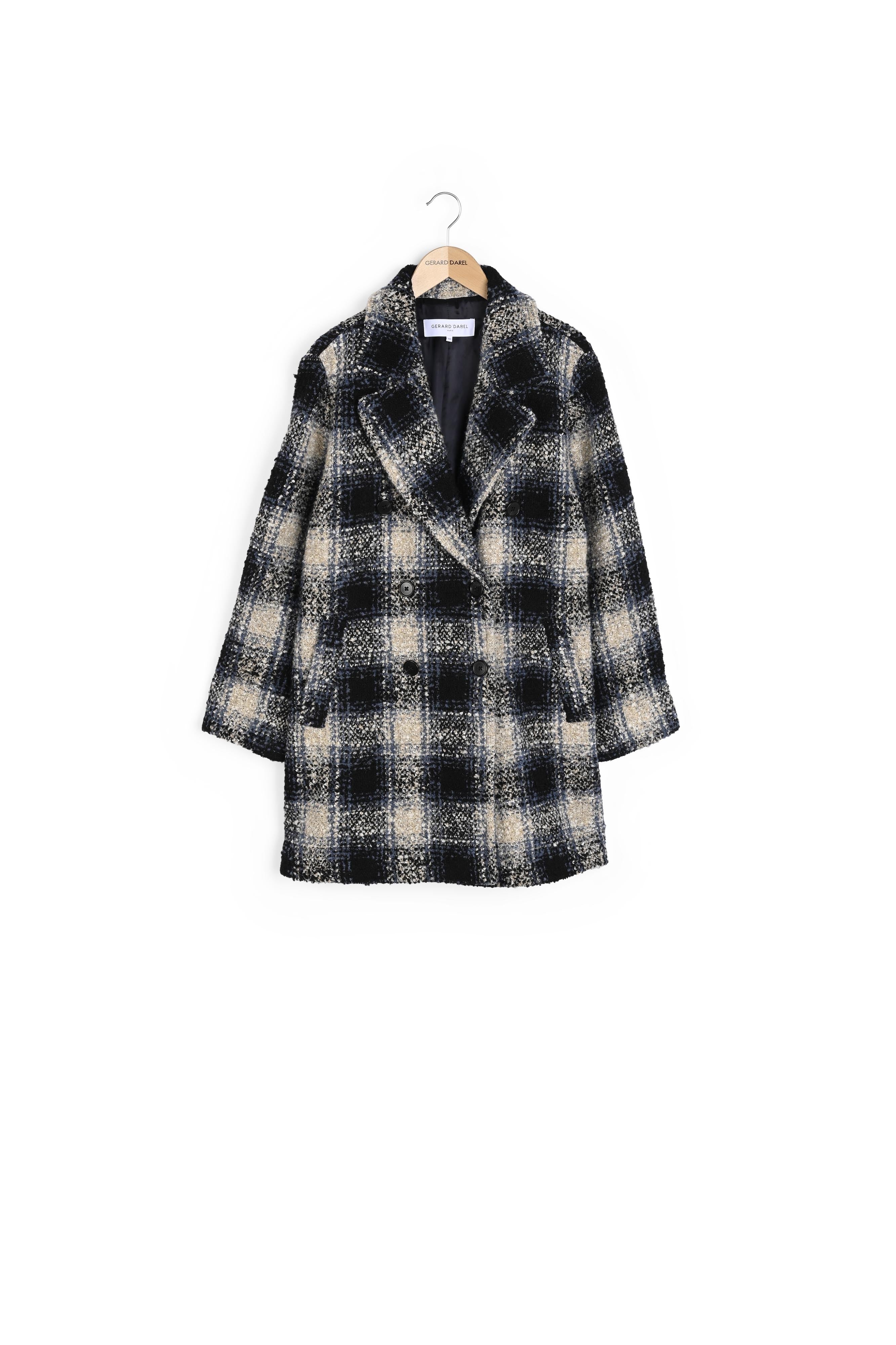 Manteau croisé à carreaux - SAVERINA Faume - seconde main