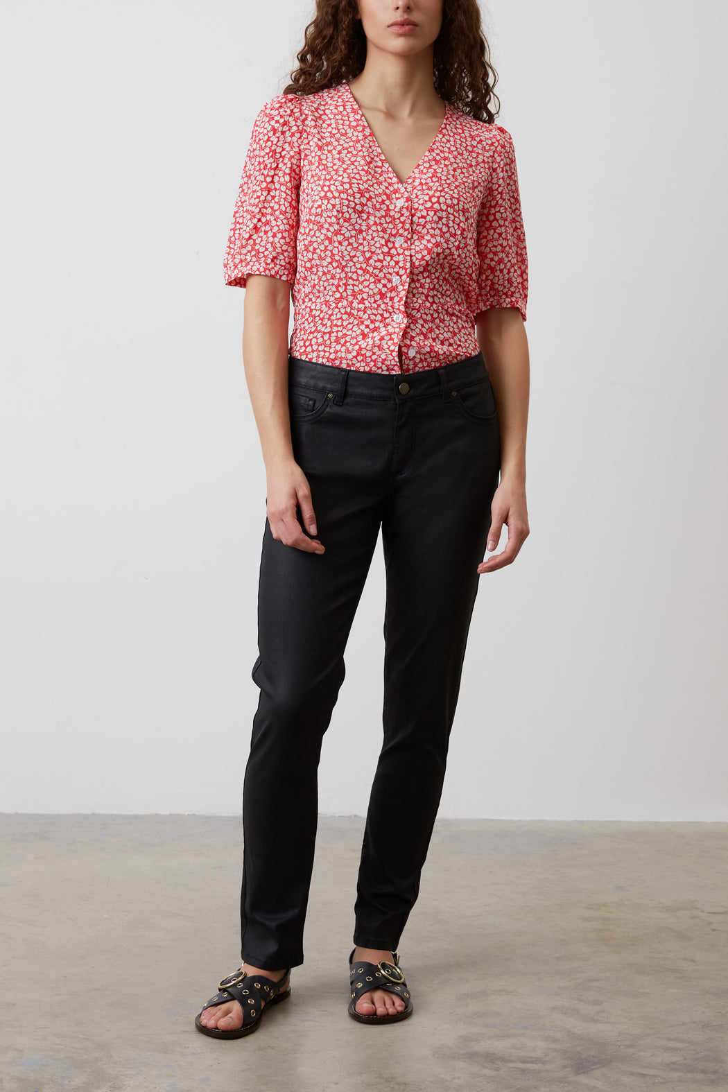 Jean en coton stretch enduit - ESMA Faume - seconde main