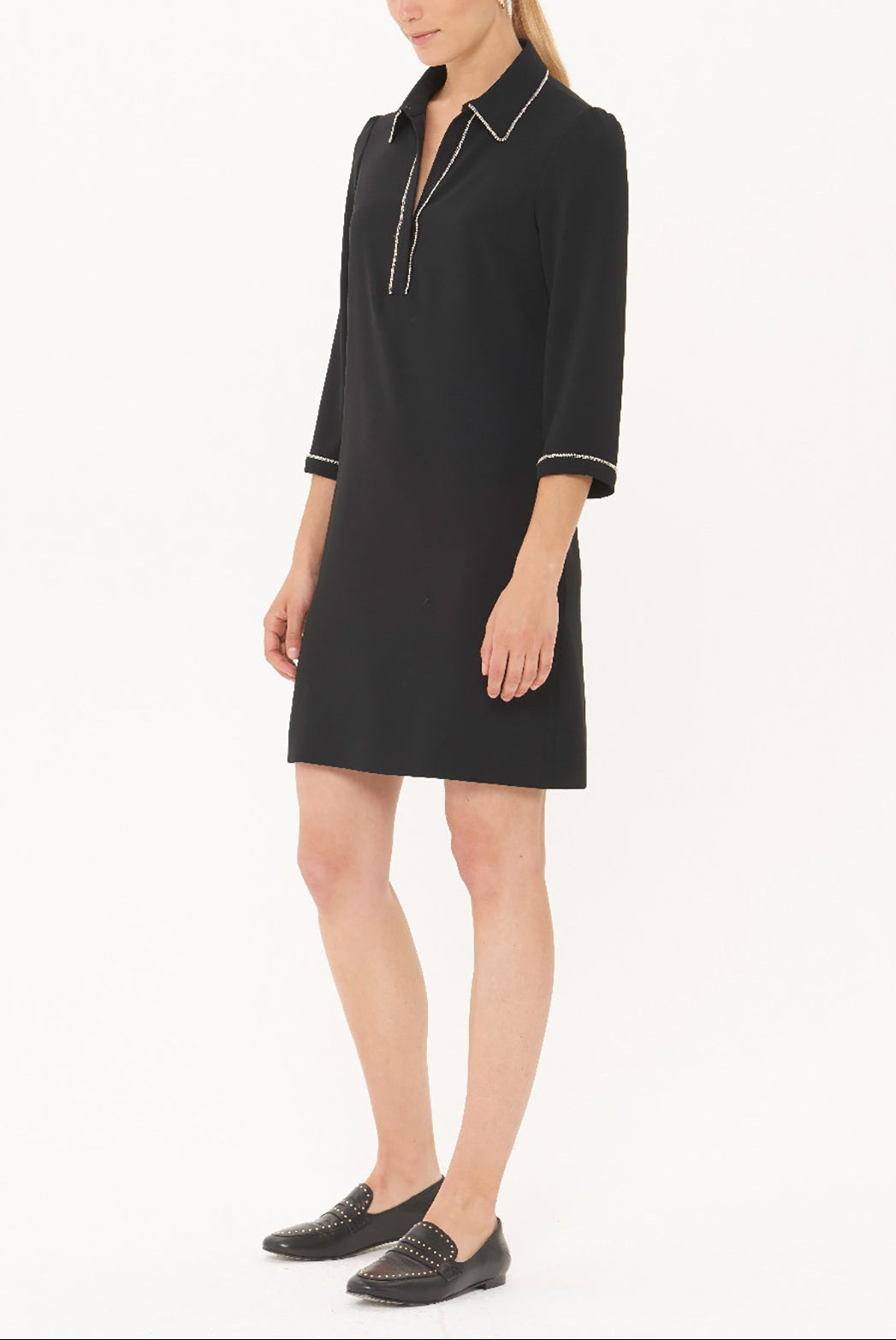 DENYS - Robe-chemise en crêpe Faume - seconde main