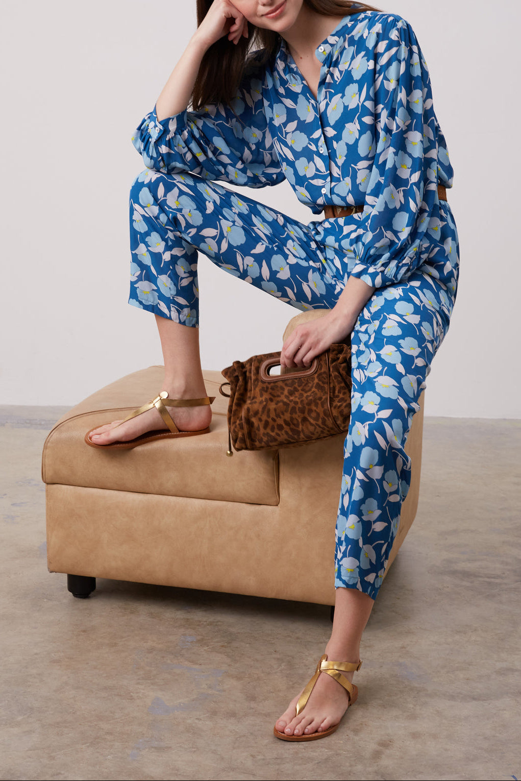 Pantalon fluide pivoines - DAMYA Faume - seconde main