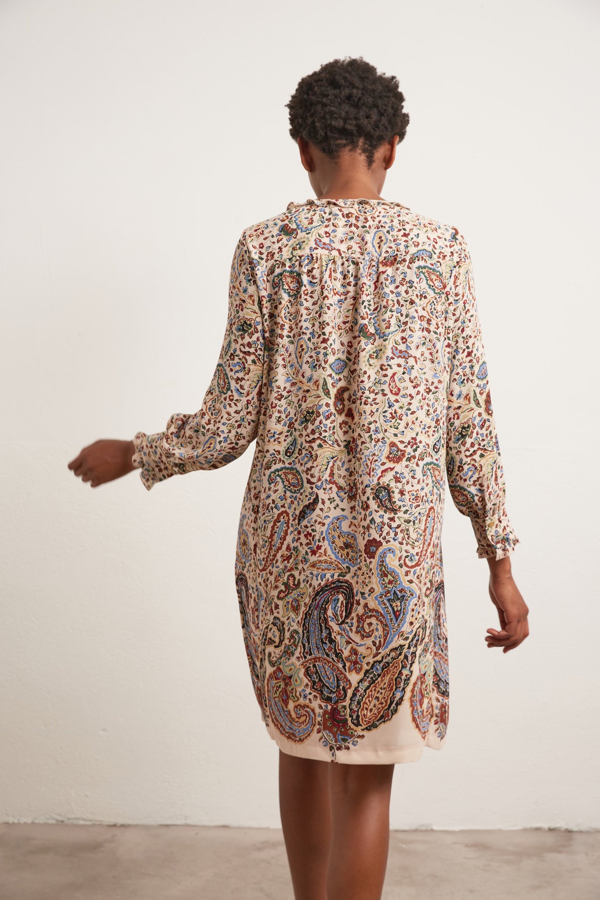Thiane - Robe courte à imprimé cachemire Faume - seconde main
