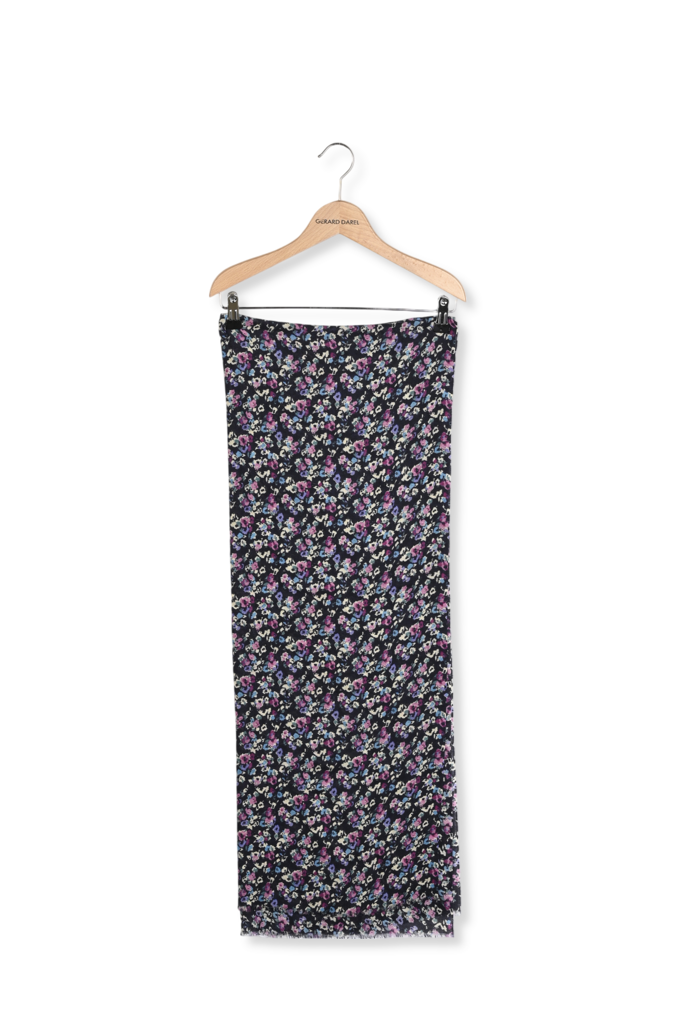 Echarpe à fleurs en laine et soie - DARY Faume - seconde main