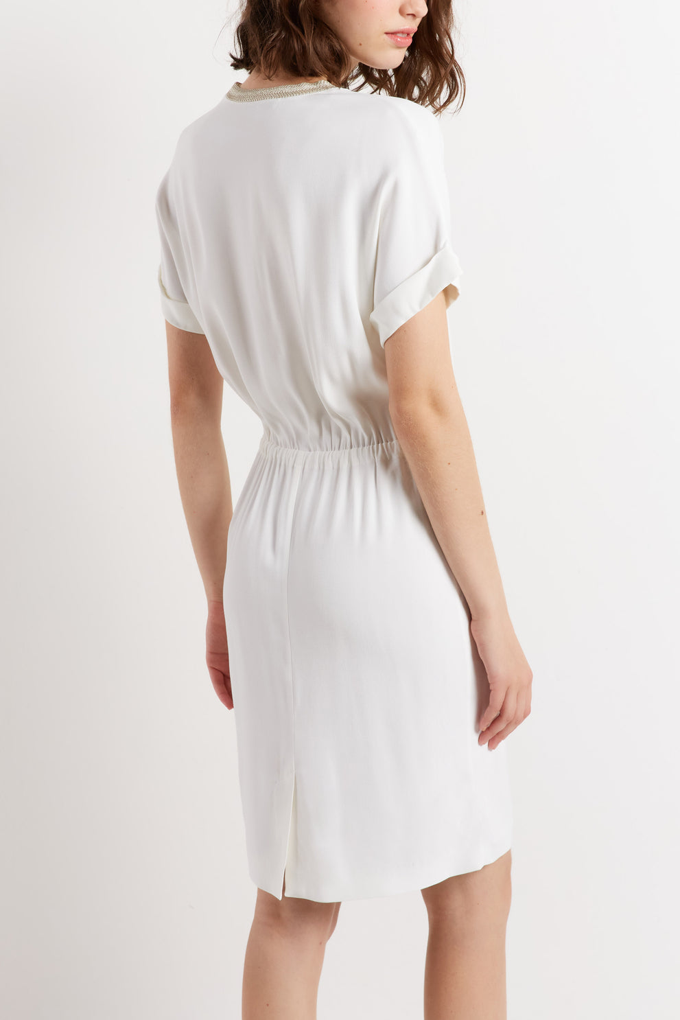 Robe loose longueur genoux en crêpe - STACY Faume - seconde main