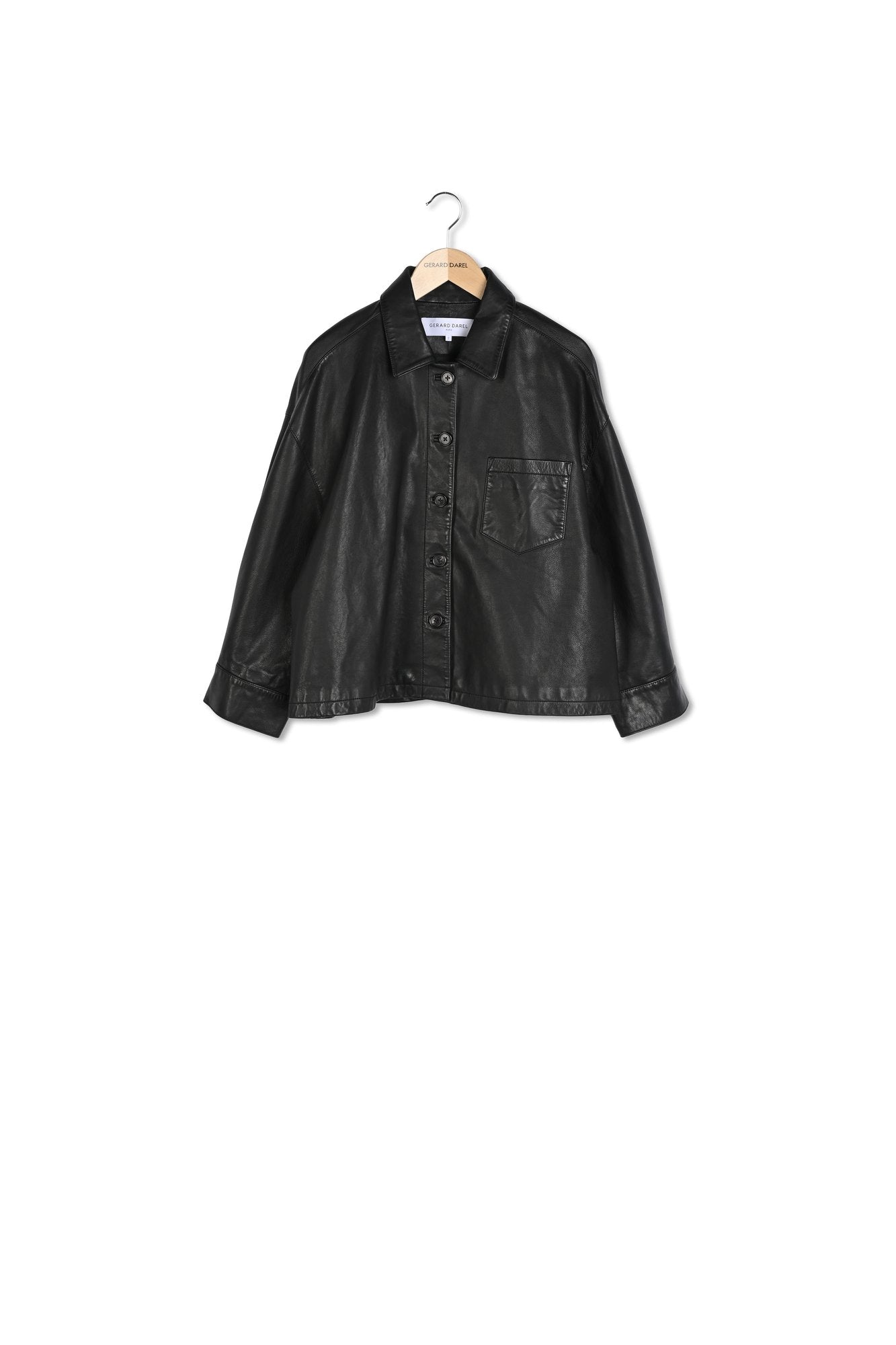 Veste courte en cuir - JOCYA Faume - seconde main