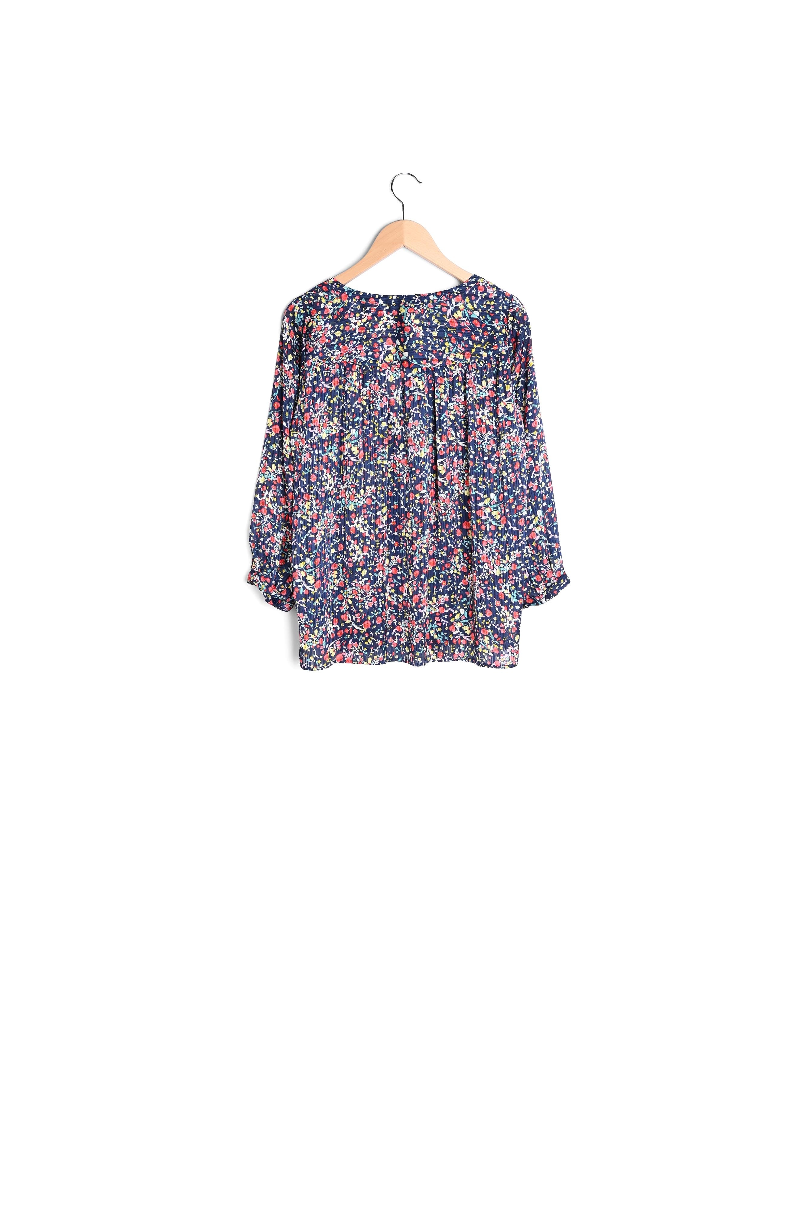 Blouse fleurie à col boutonné - CYRIAQUE Faume - seconde main