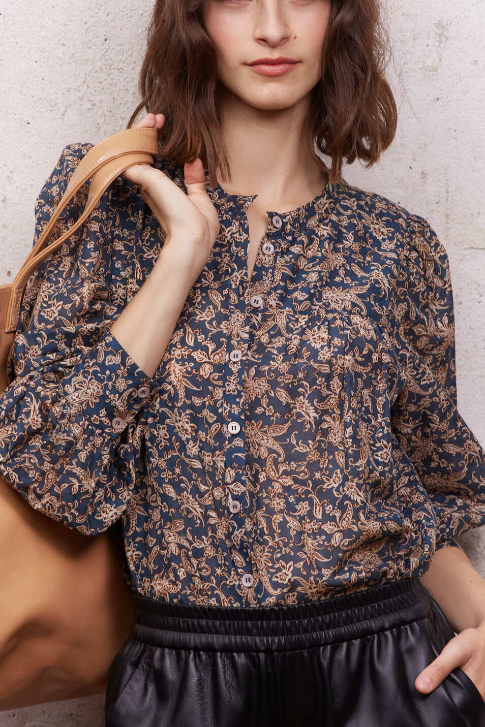 Chemise ample en voile de coton - CALLIE Faume - seconde main