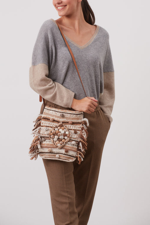 Pull color block en cachemire - LENY Faume - seconde main
