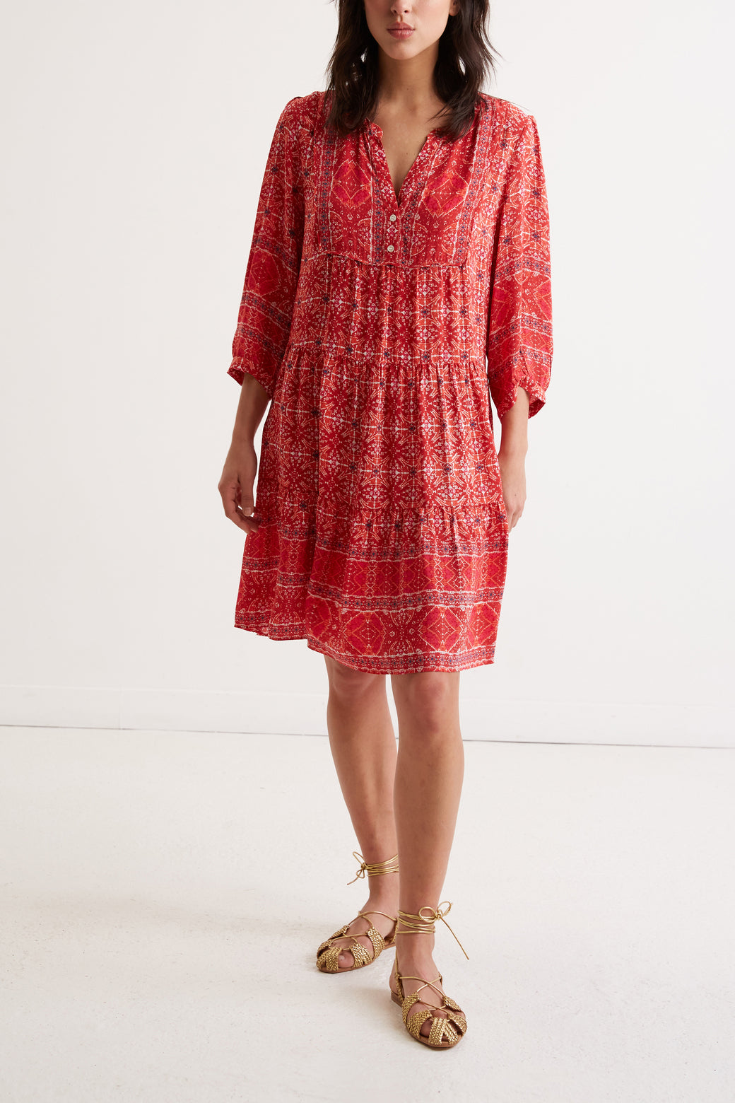 Robe courte à motif ethnique - JUDITH Faume - seconde main