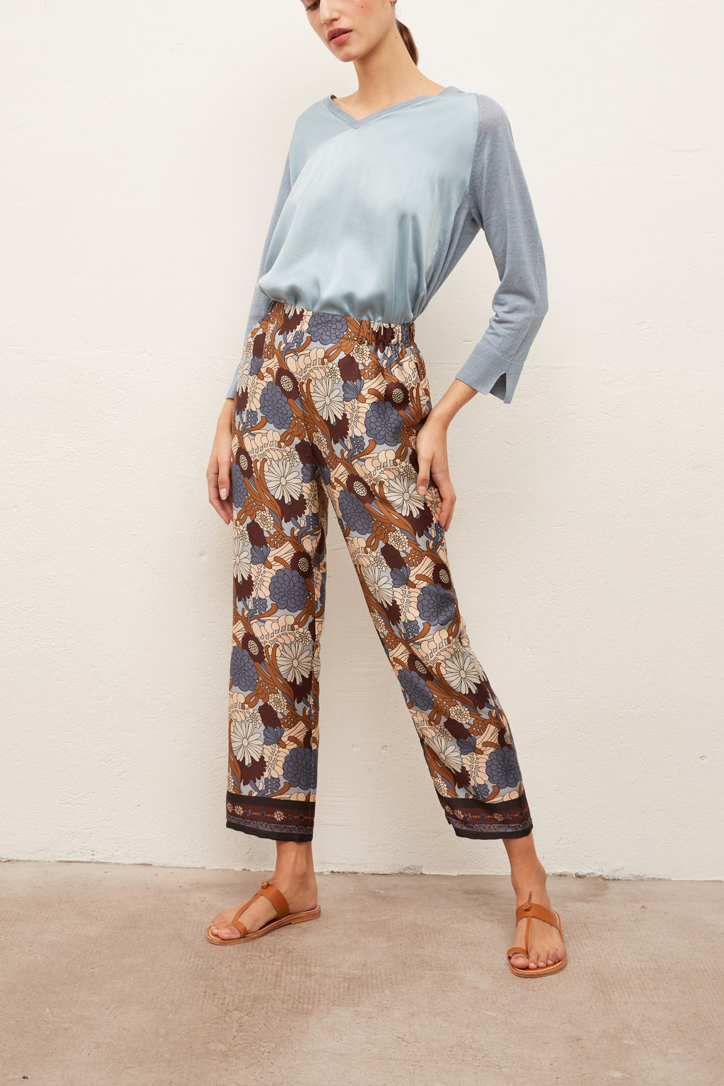 MARILOU - Pantalon 7/8 fluide Faume - seconde main