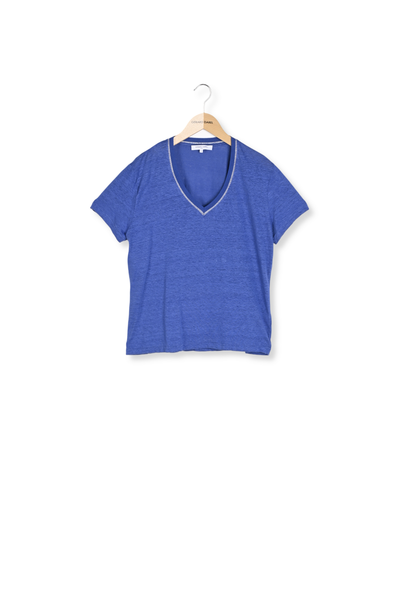 T-shirt V en lin - MINDY Faume - seconde main