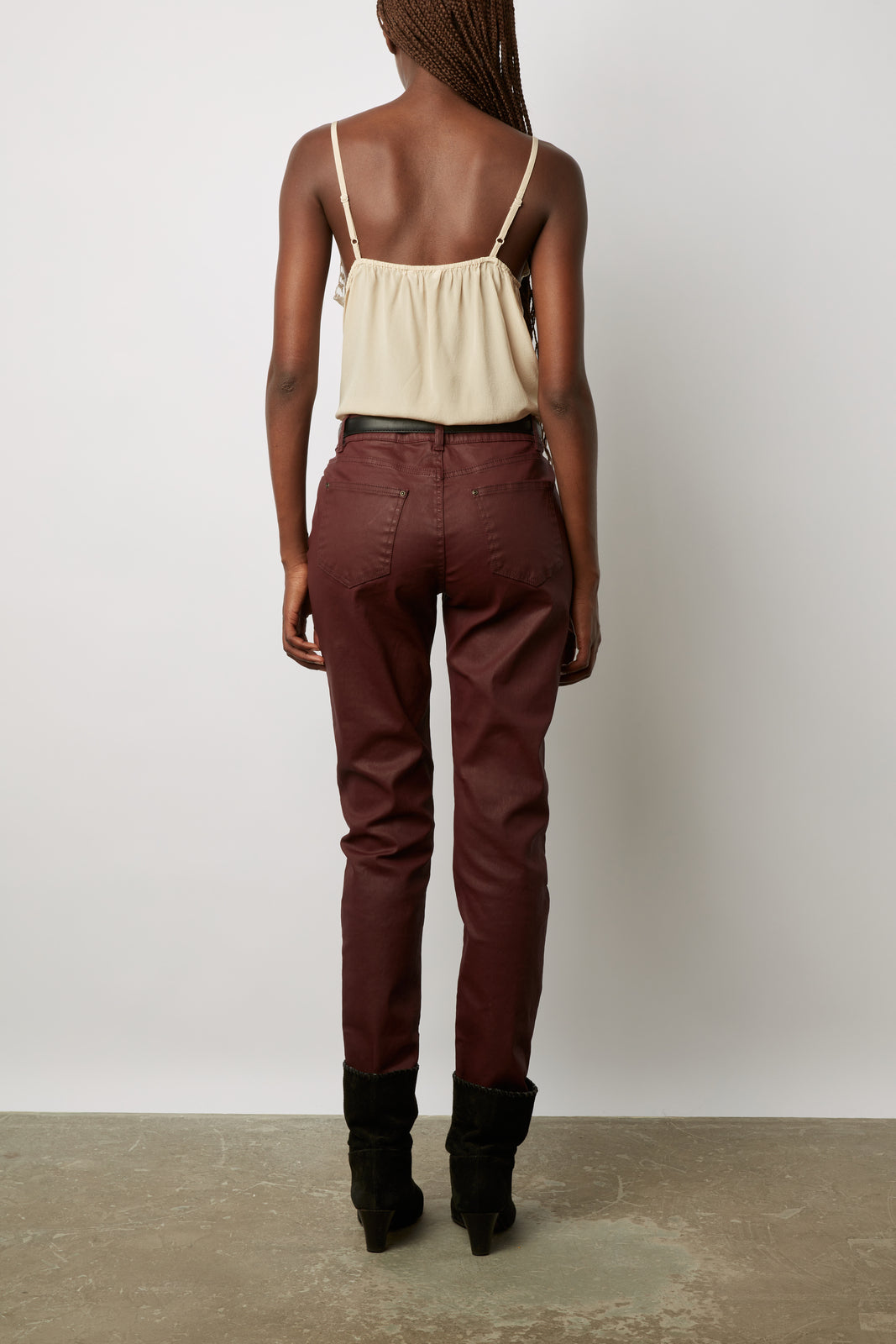 Jean slim en coton enduit - ELANA Faume - seconde main