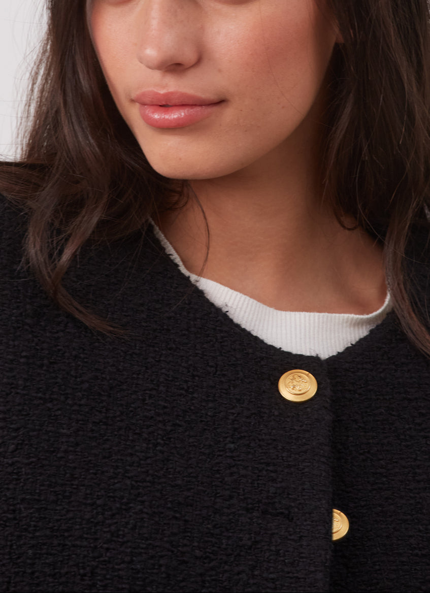 Veste en tweed à boutons dorés - NALY Faume - seconde main