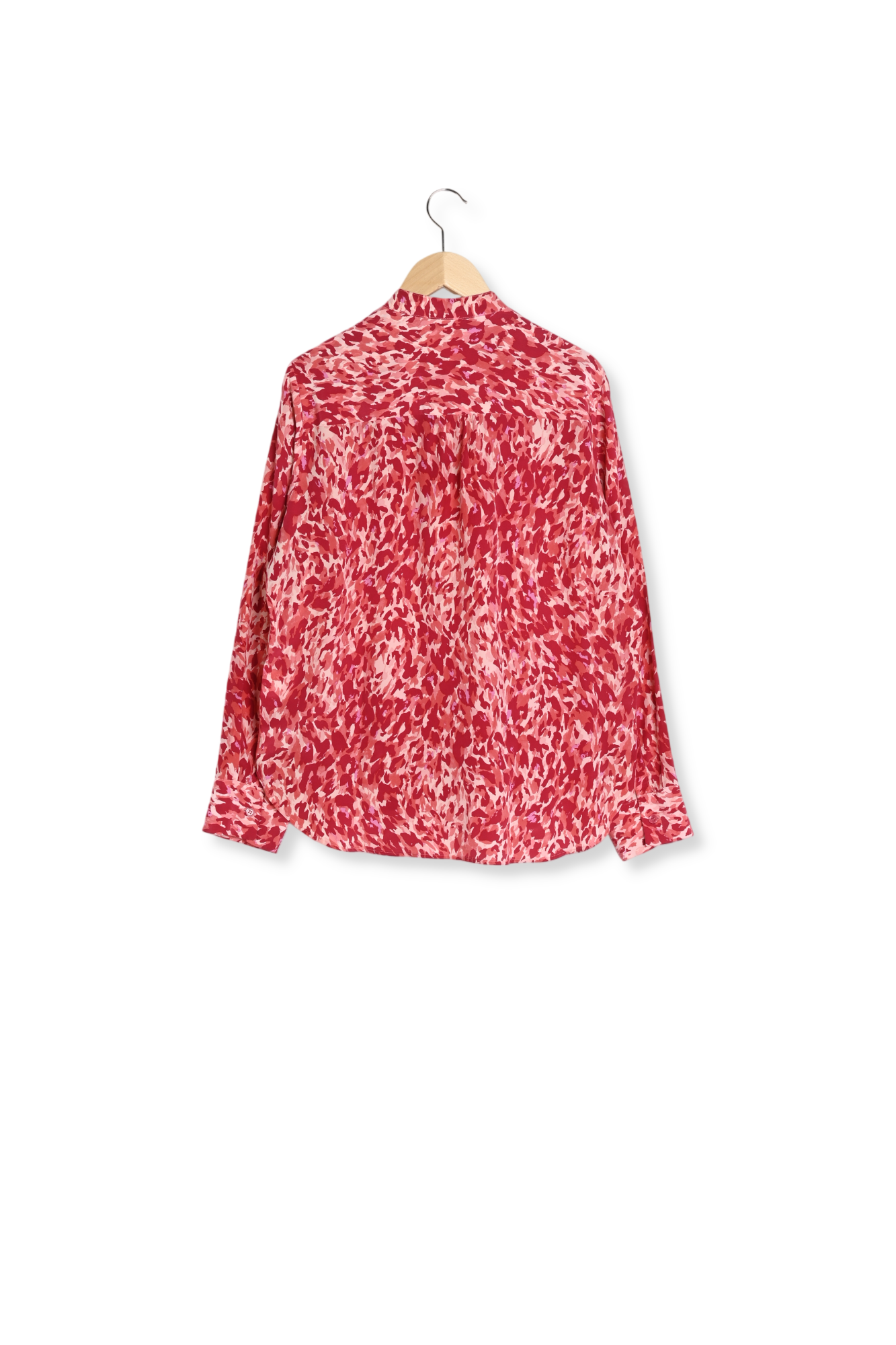 NORA - Blouse imprimée en soie crêpe de Chine Faume - seconde main