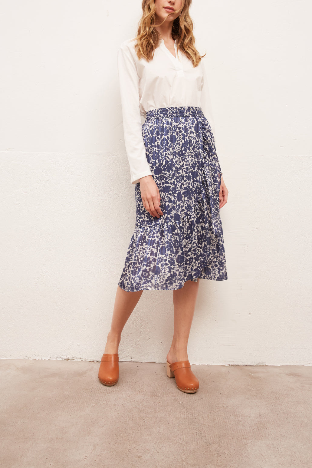 LISEA - Jupe midi volantée avec lurex Faume - seconde main