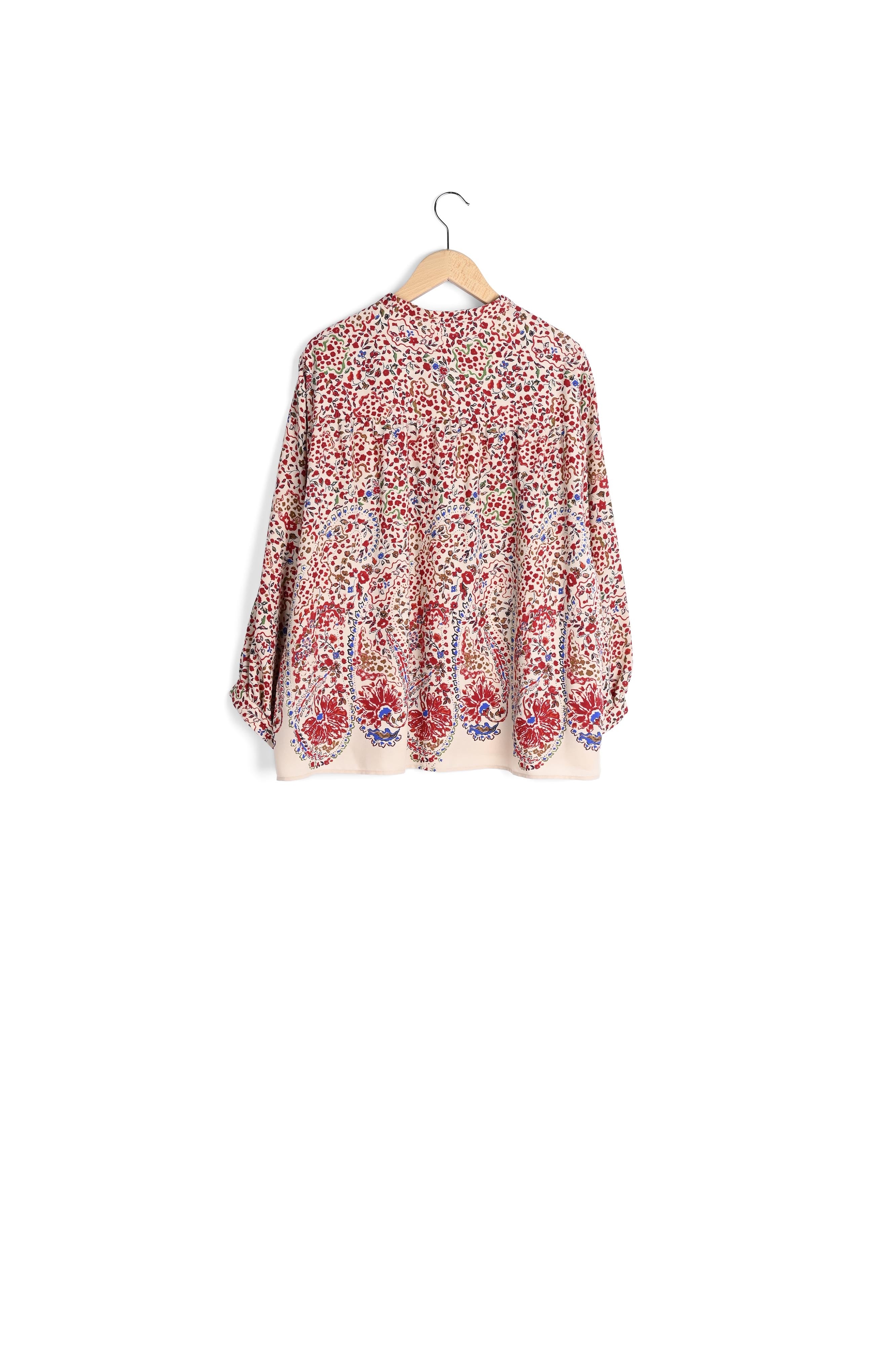 MARGOT - Blouse en crêpe imprimé floral Faume - seconde main