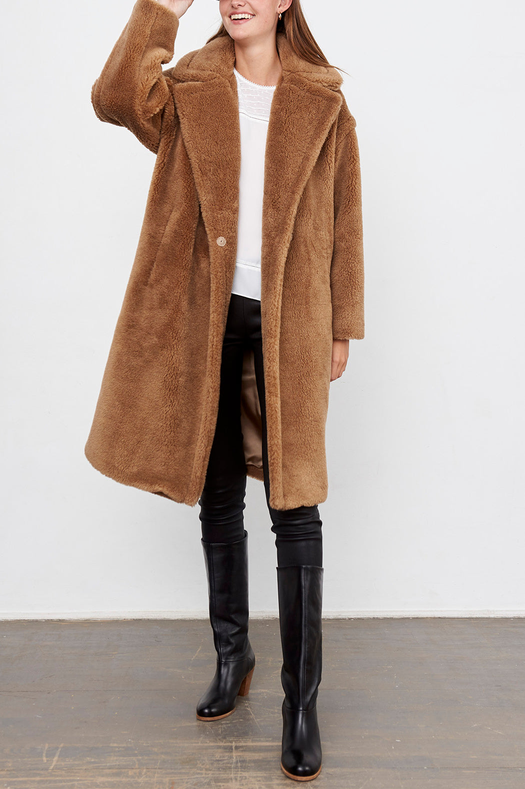 POLIN - Manteau en fausse fourrure Faume - seconde main