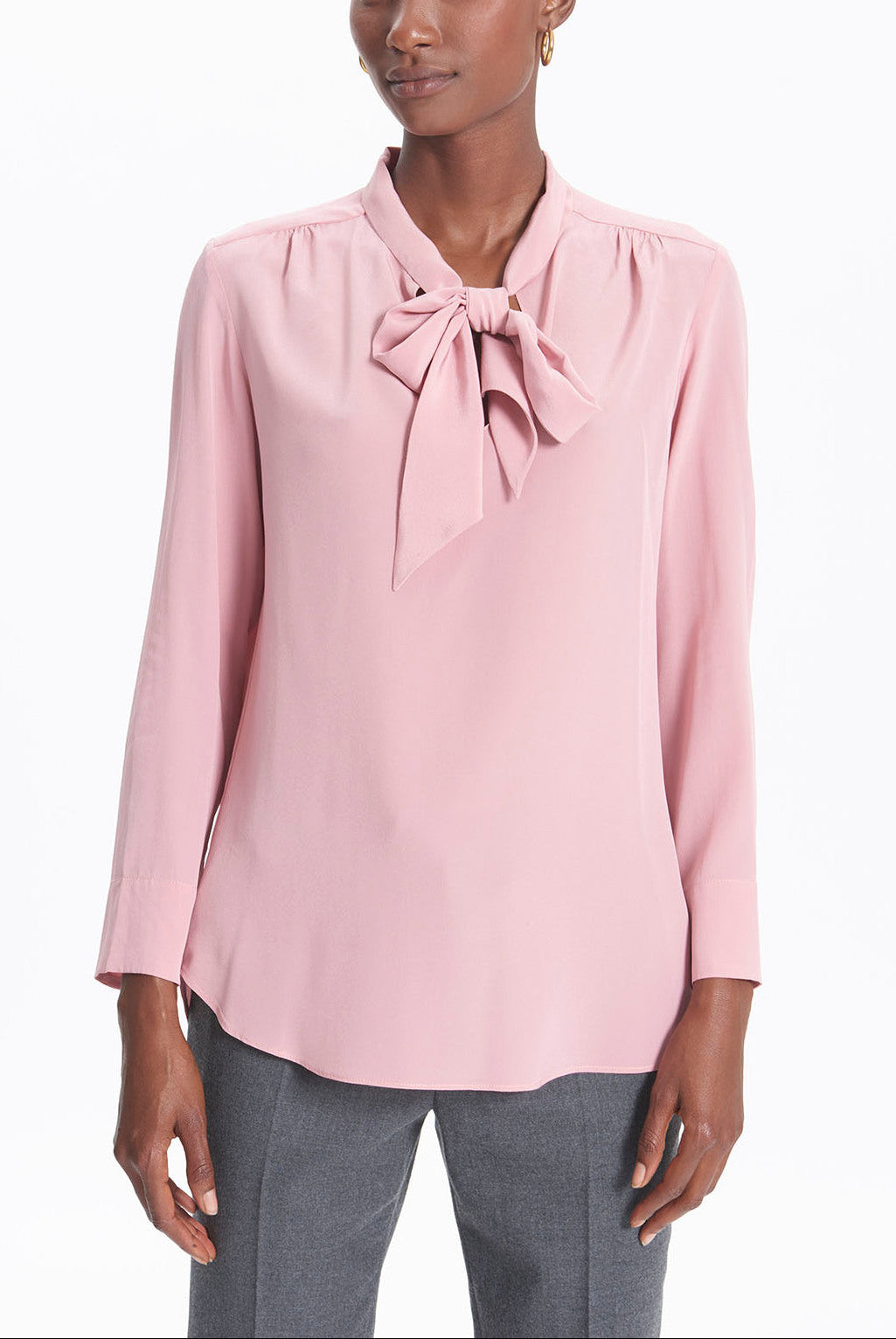 MADDIE - Blouse en soie lavallière Faume - seconde main