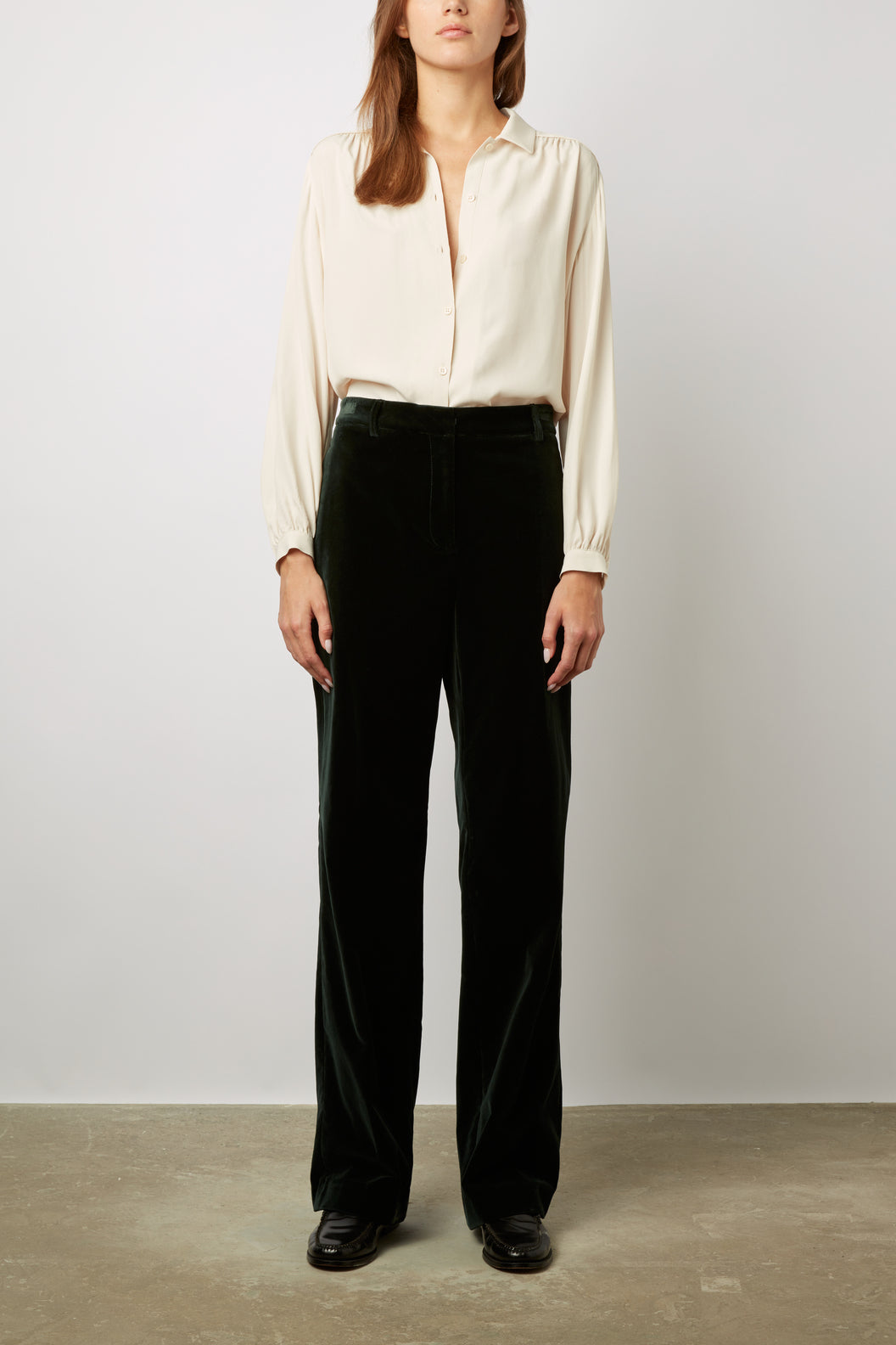 Pantalon droit de tailleur en velours - ELEONIE Faume - seconde main