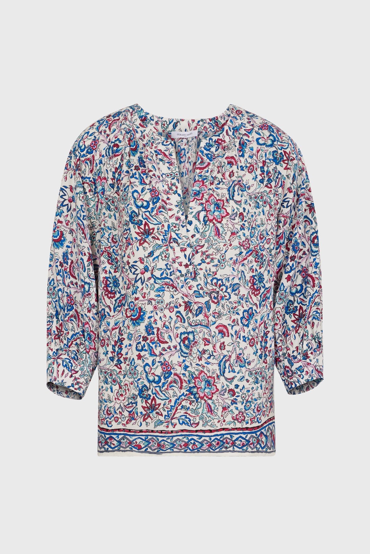 Blouse en crêpe à fleurs - CLOVIS Faume - seconde main