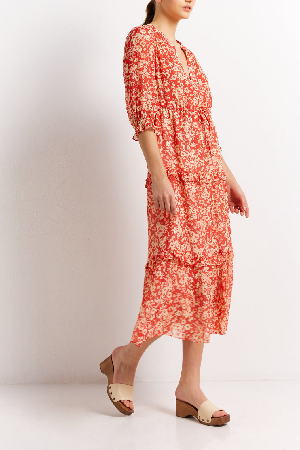 Robe fleurie et fils Lurex - JASMINE Faume - seconde main