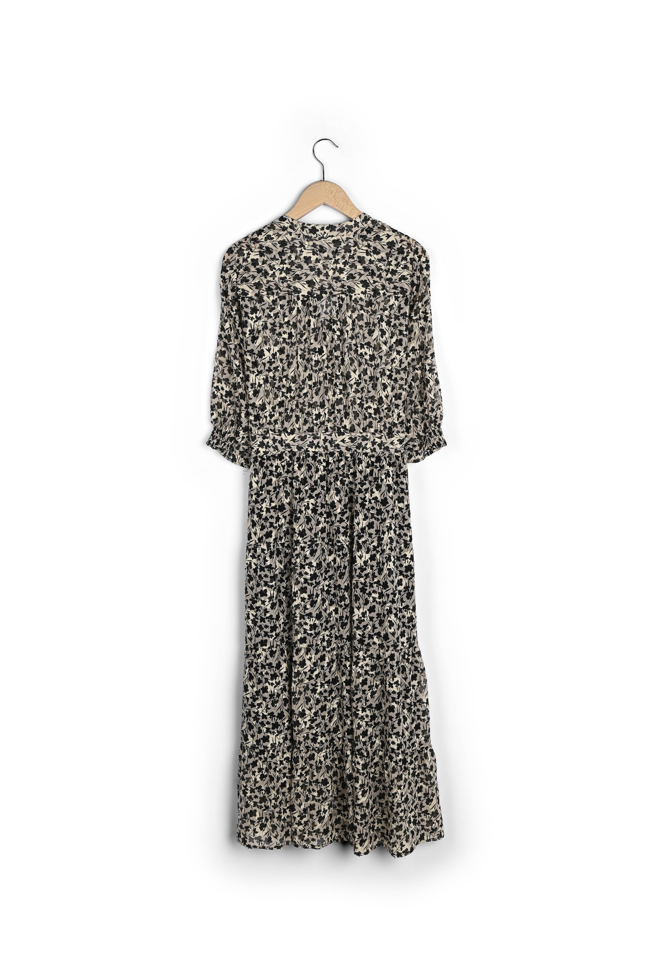 SOLIDEA - Robe longue en mousseline dévorée Faume - seconde main