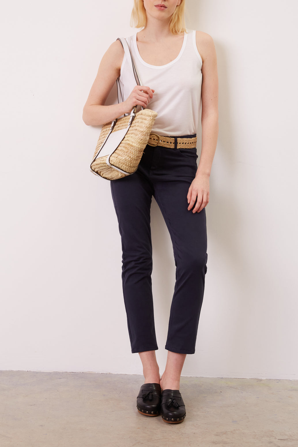 Pantalon slim en coton stretch - ELIOR Faume - seconde main