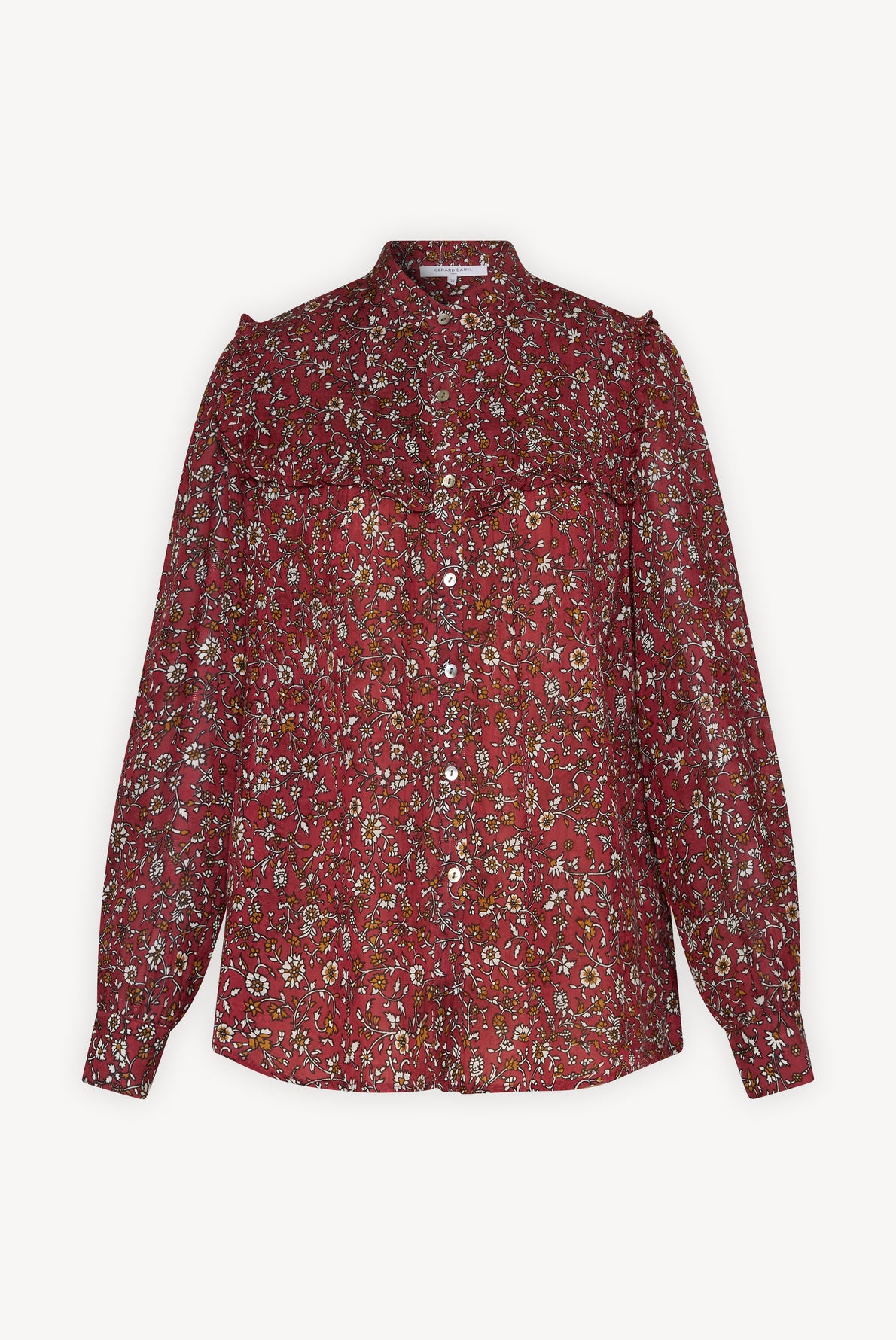 CASEY - Chemise fleurie et détails volantés Faume - seconde main