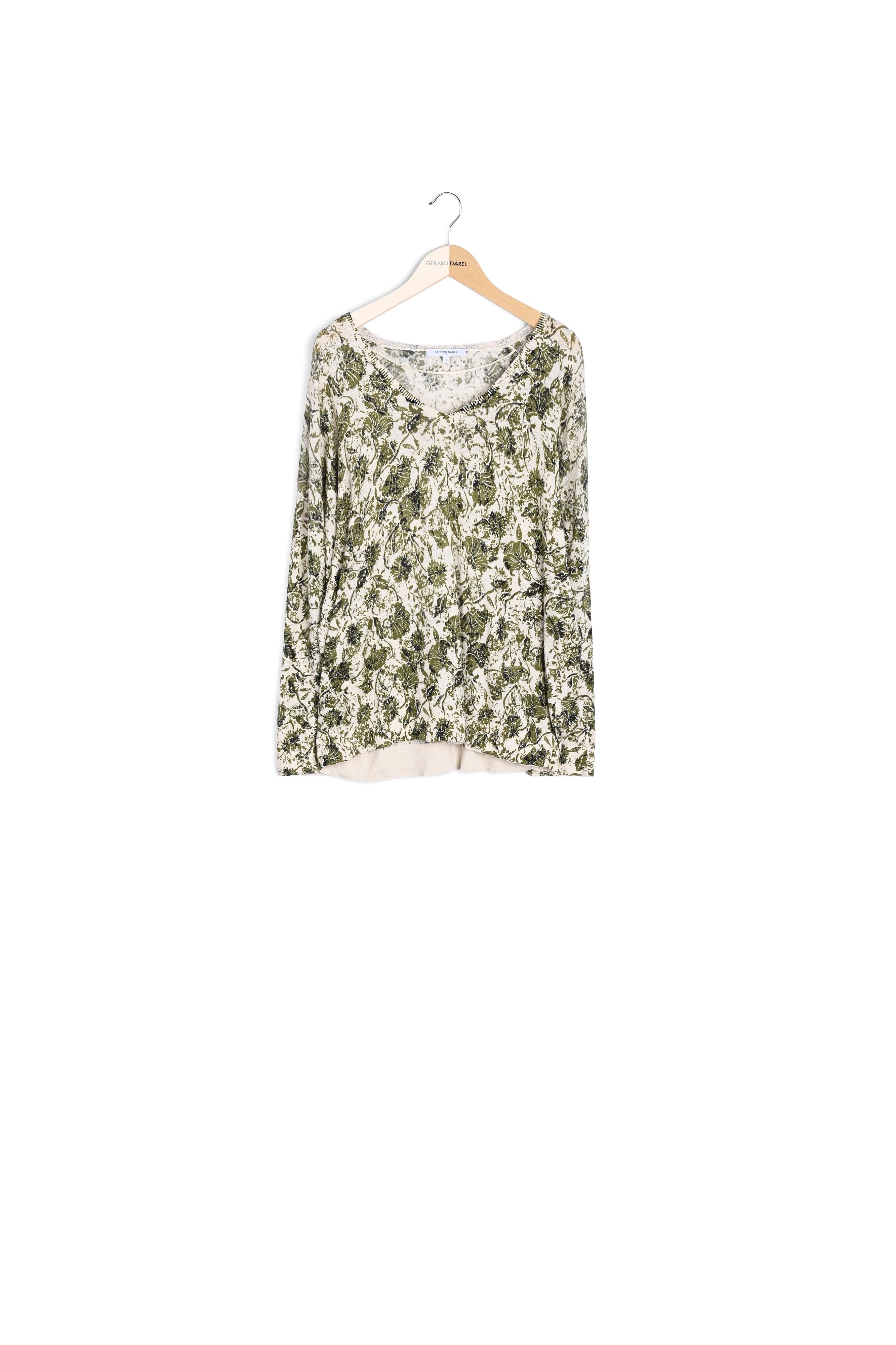 Pull imprimé fleurs en lin - LAURYNNE Faume - seconde main