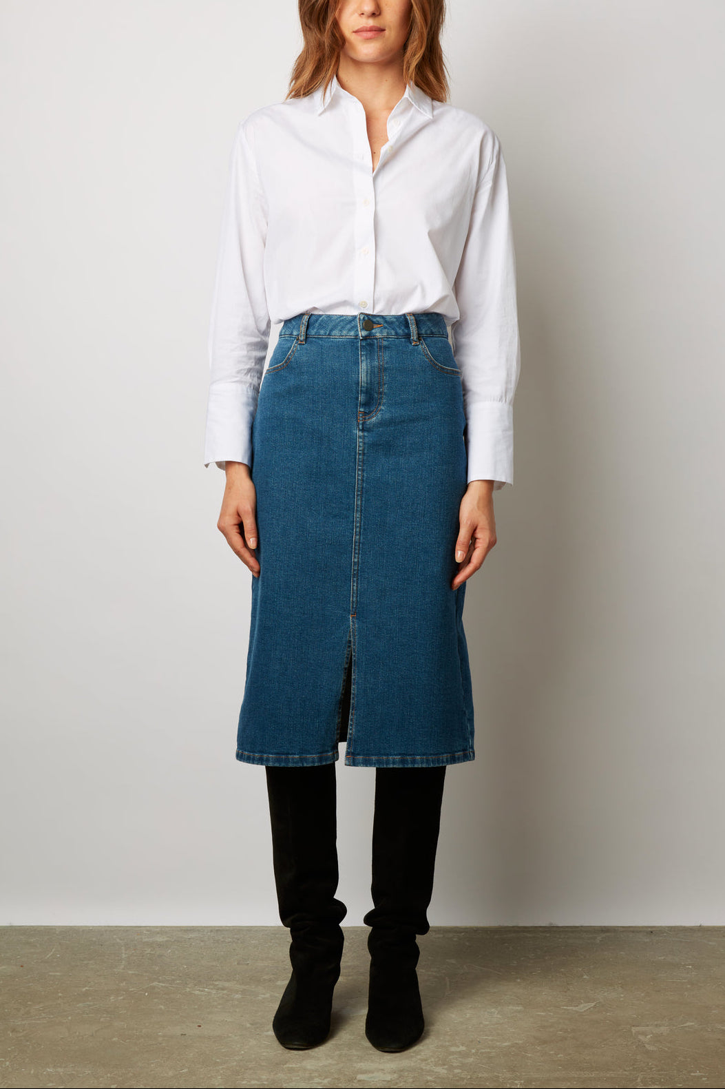 Jupe droite en jean - BENEDICTE Faume - seconde main