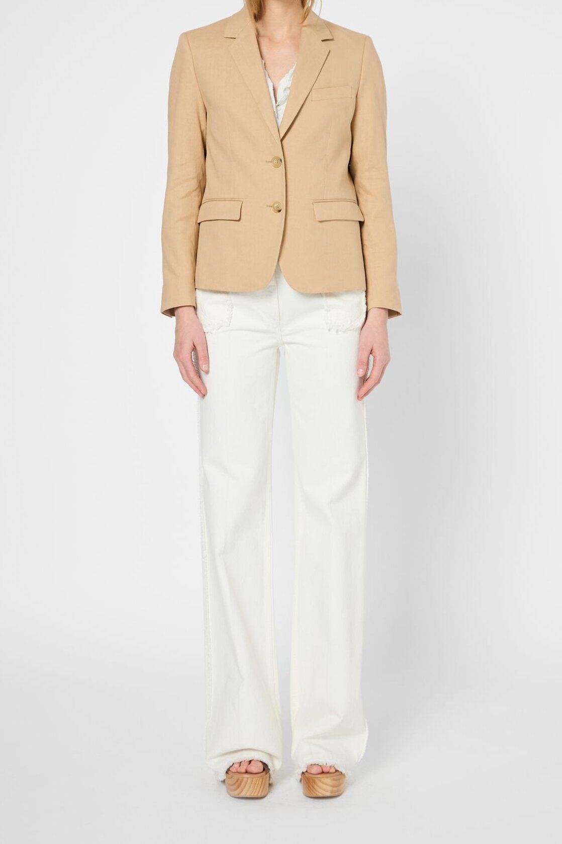 Veste de tailleur en lin et coton - RAPHIE Faume - seconde main